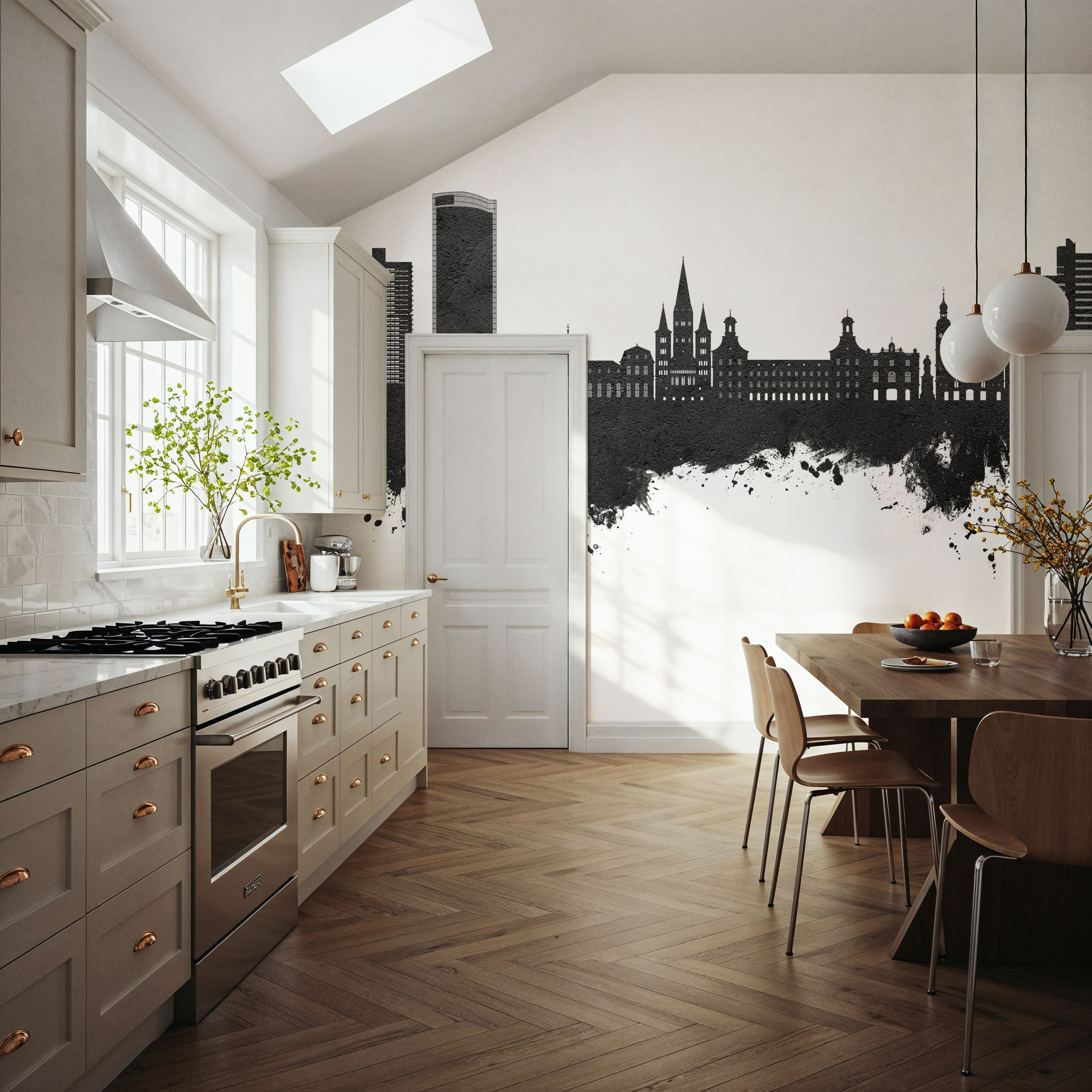 Bonn Skyline Black & White