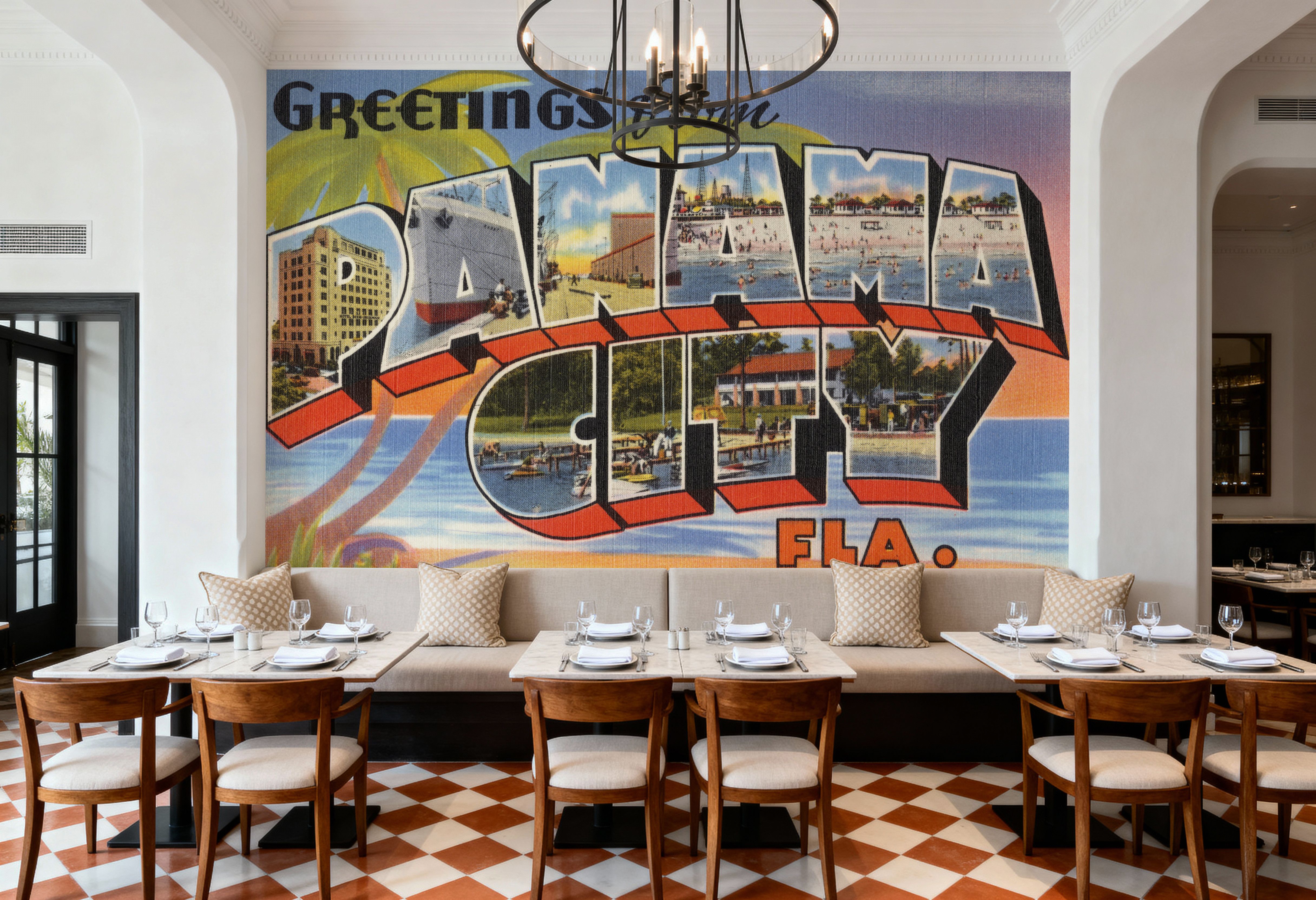 Greetings from Panama City - Screenprint Postcard