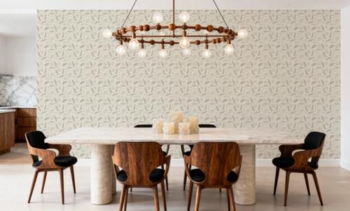 Block Print Lotus, Beige