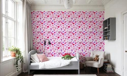 Pink & Purple Painted Hearts