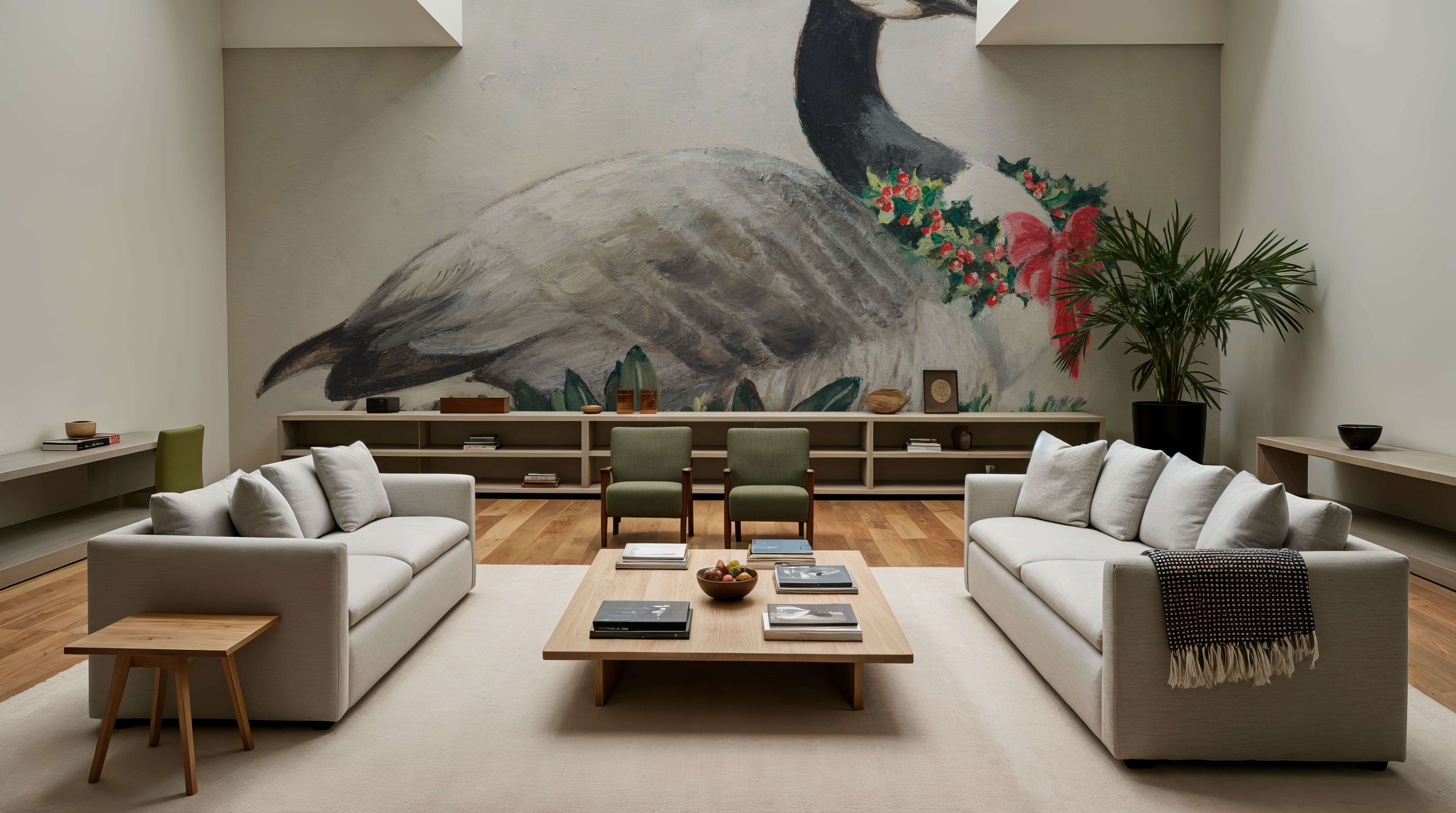 Christmas Goose, Wallpaper