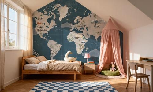Scandi Map Blue