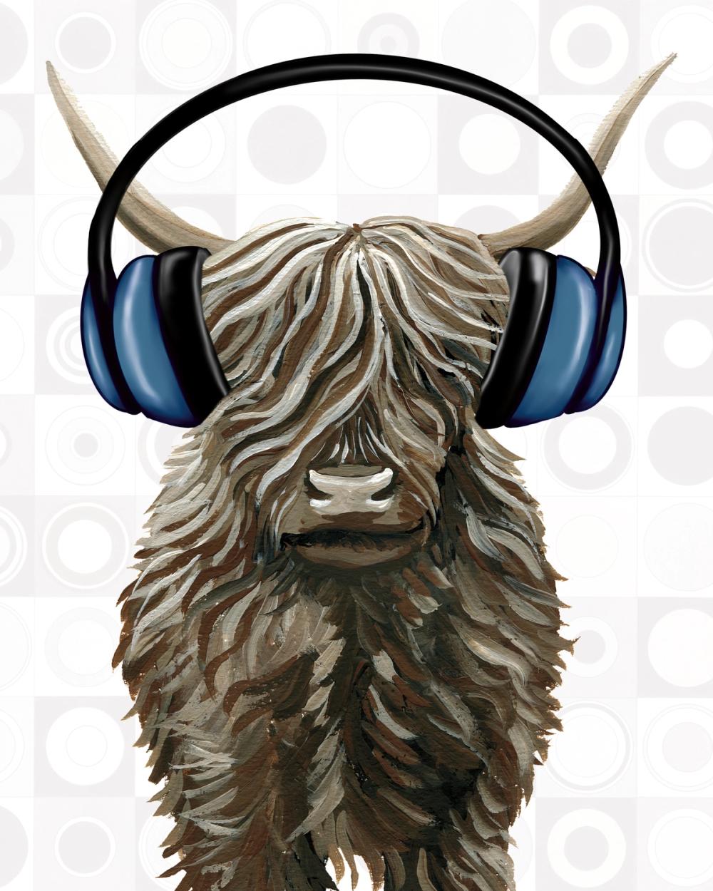Music Cow Blue