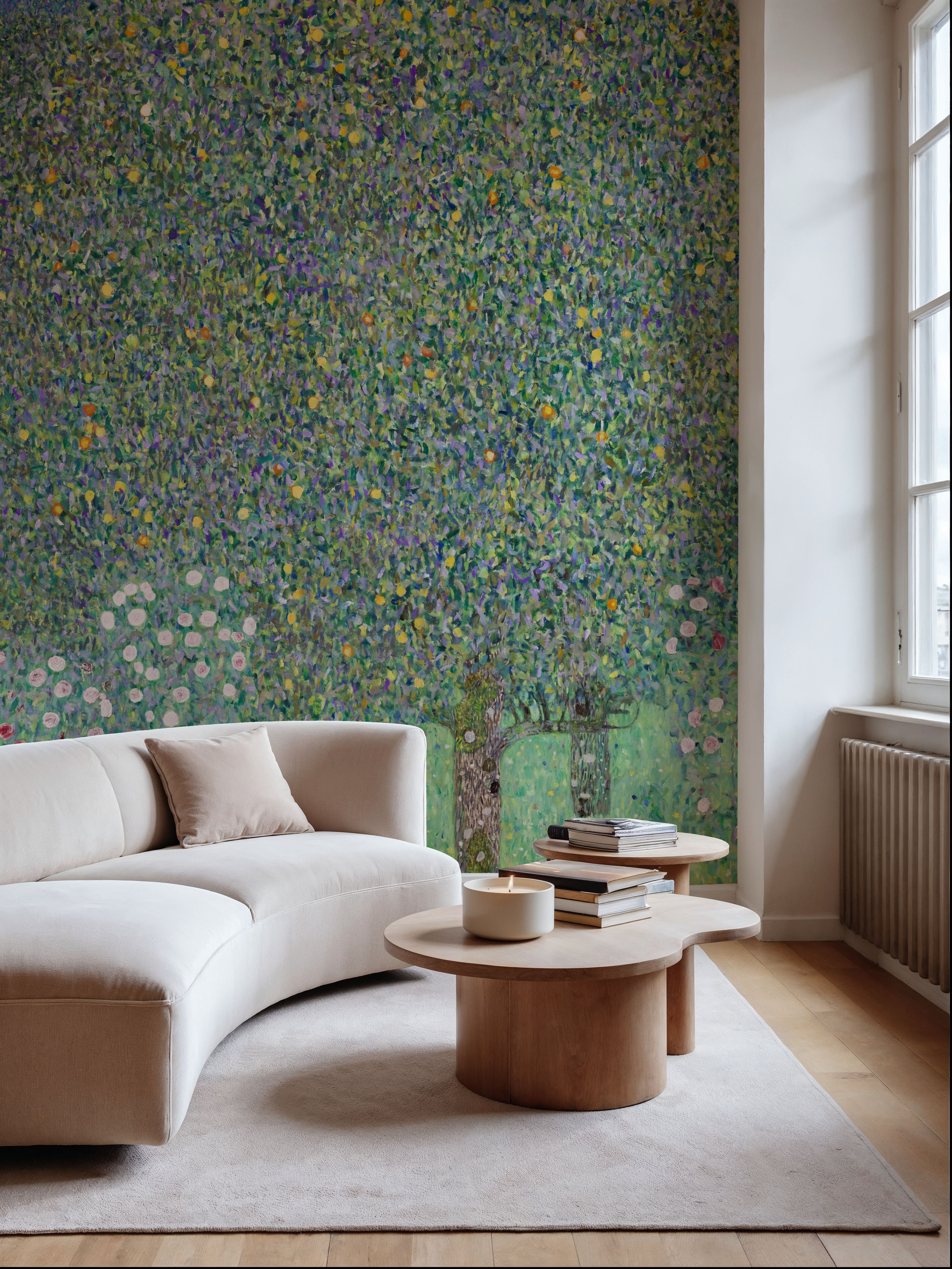 Rosebushes under the Trees