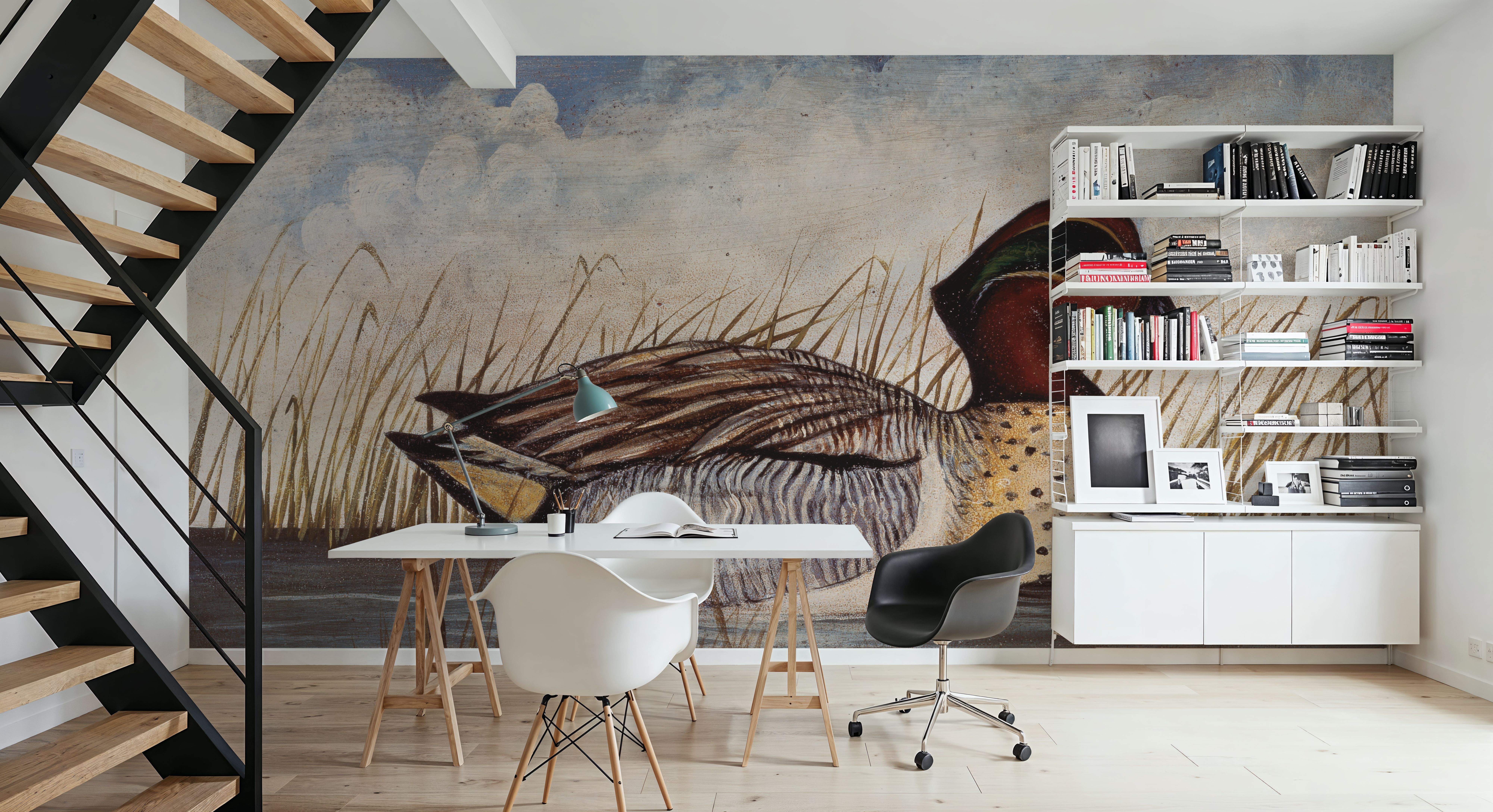 Green Wing Teal, Carte da parati