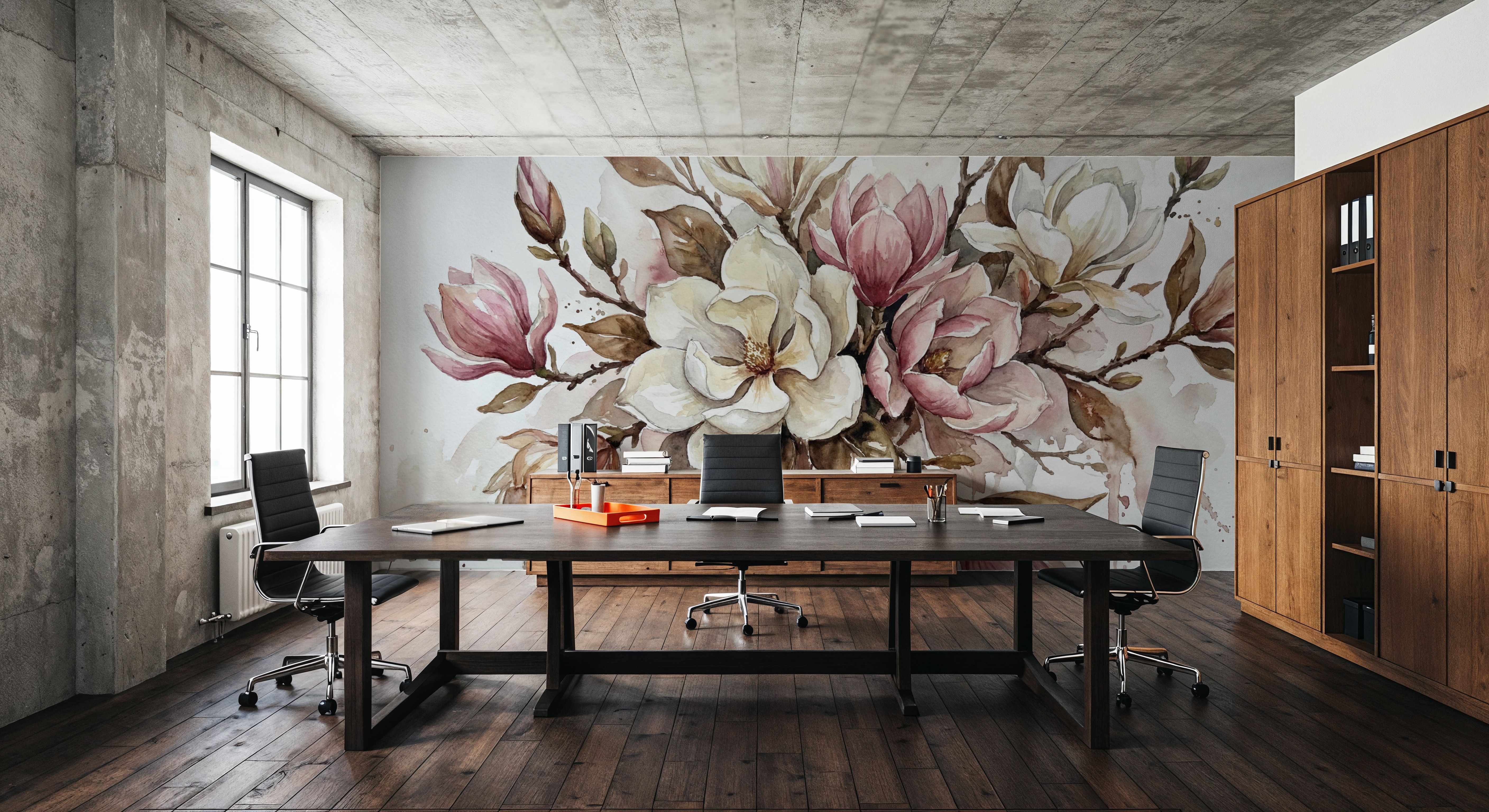 Magnolia - Watercolor Flower Series, Tapetai