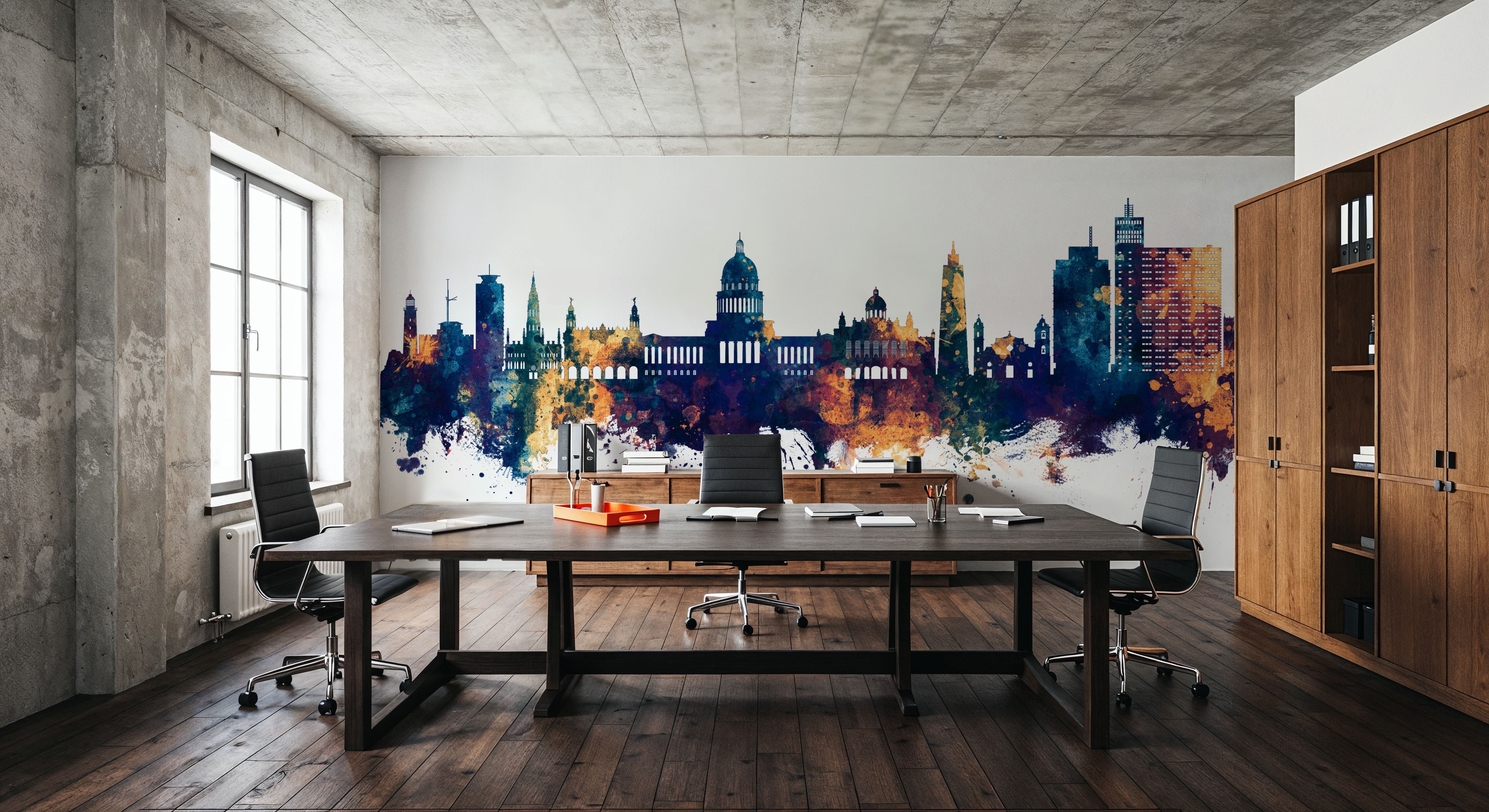 Havana Cuba Skyline Blue & Bronze