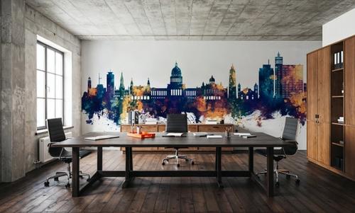 Havana Cuba Skyline Blue & Bronze