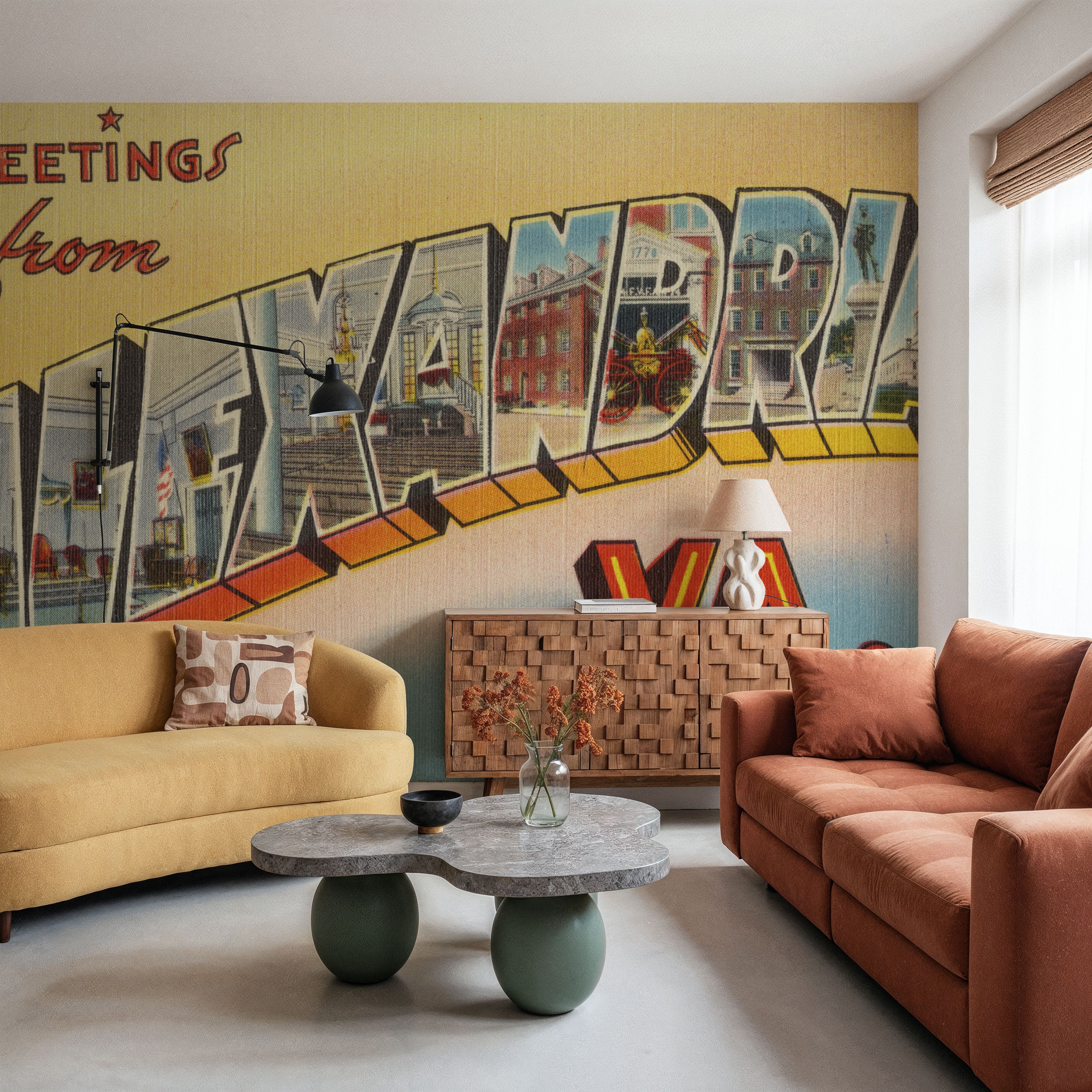 Greetings from Alexandria - Screenprint Postcard