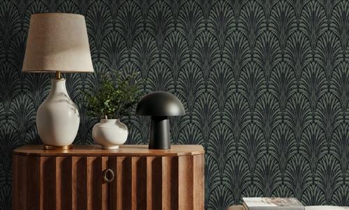 Brushstroke Fan Scallop, French Green