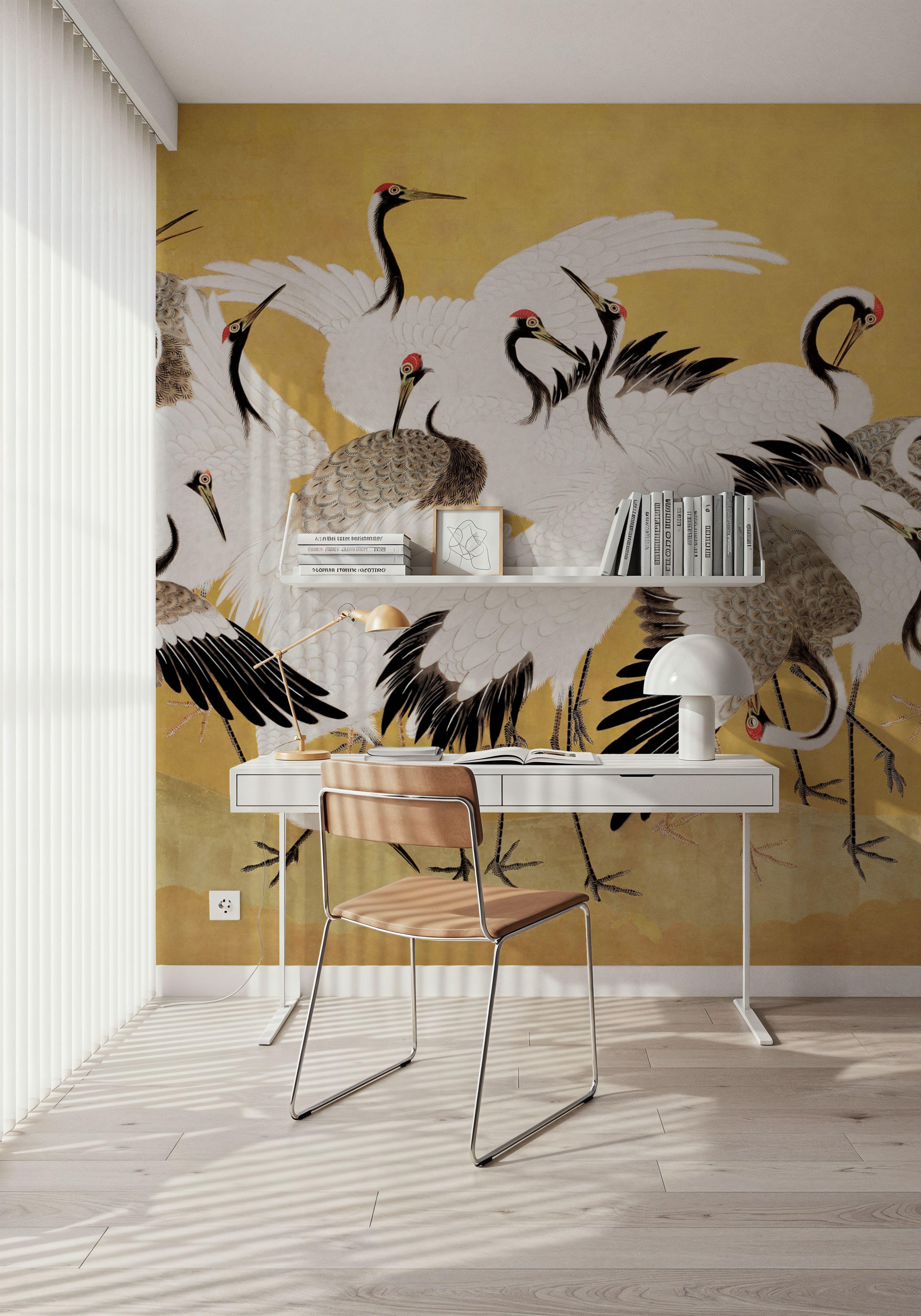 Japanese Flock of Cranes
