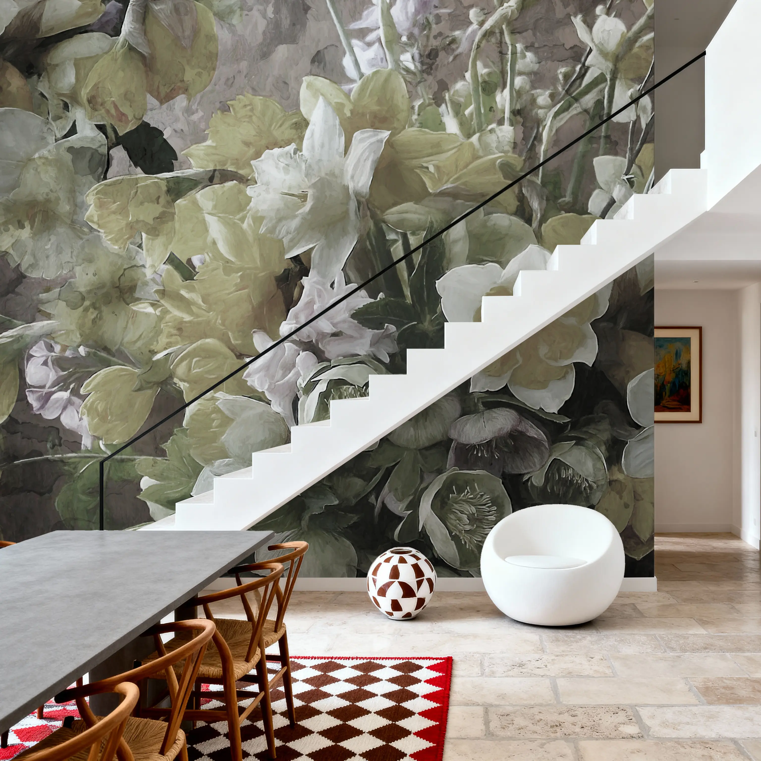 Fotobehang - Vanilla Blooms - Bloemen Natuur Mural - Geel - Gangtrappen - Wallism België - Zelfklevend of Vliesbehang