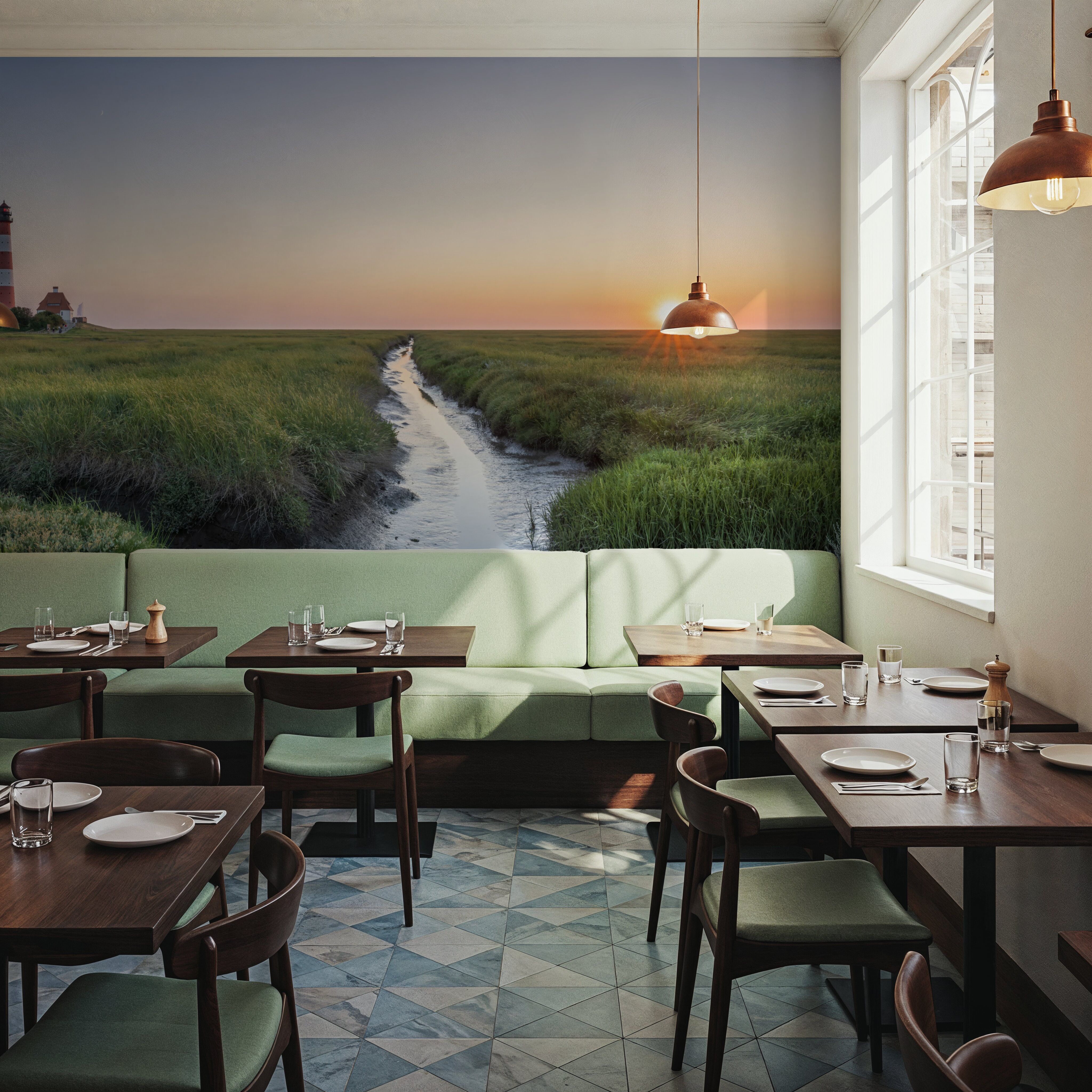 Westerheversand Sunset Panorama