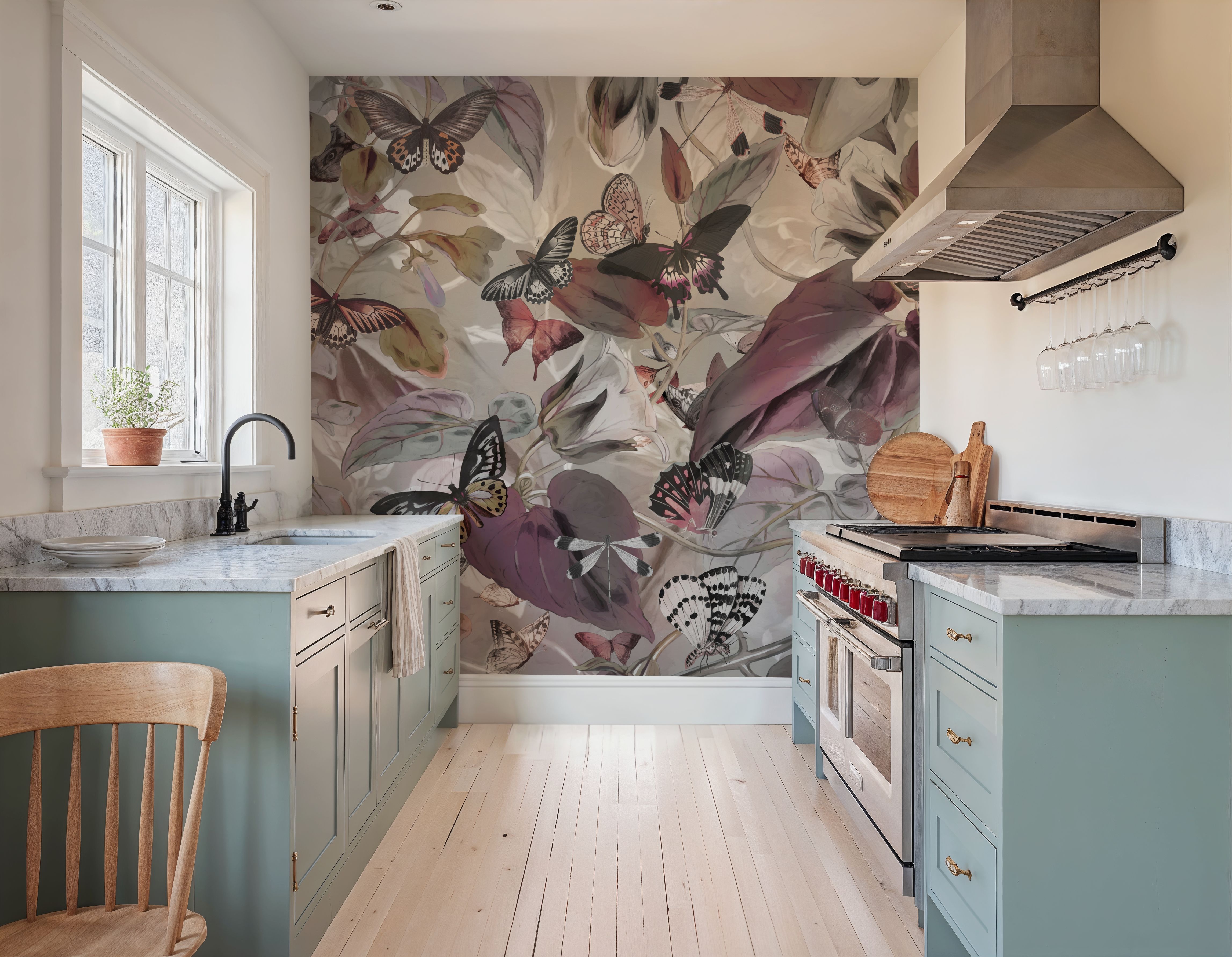 Butterfly Paradise Gray