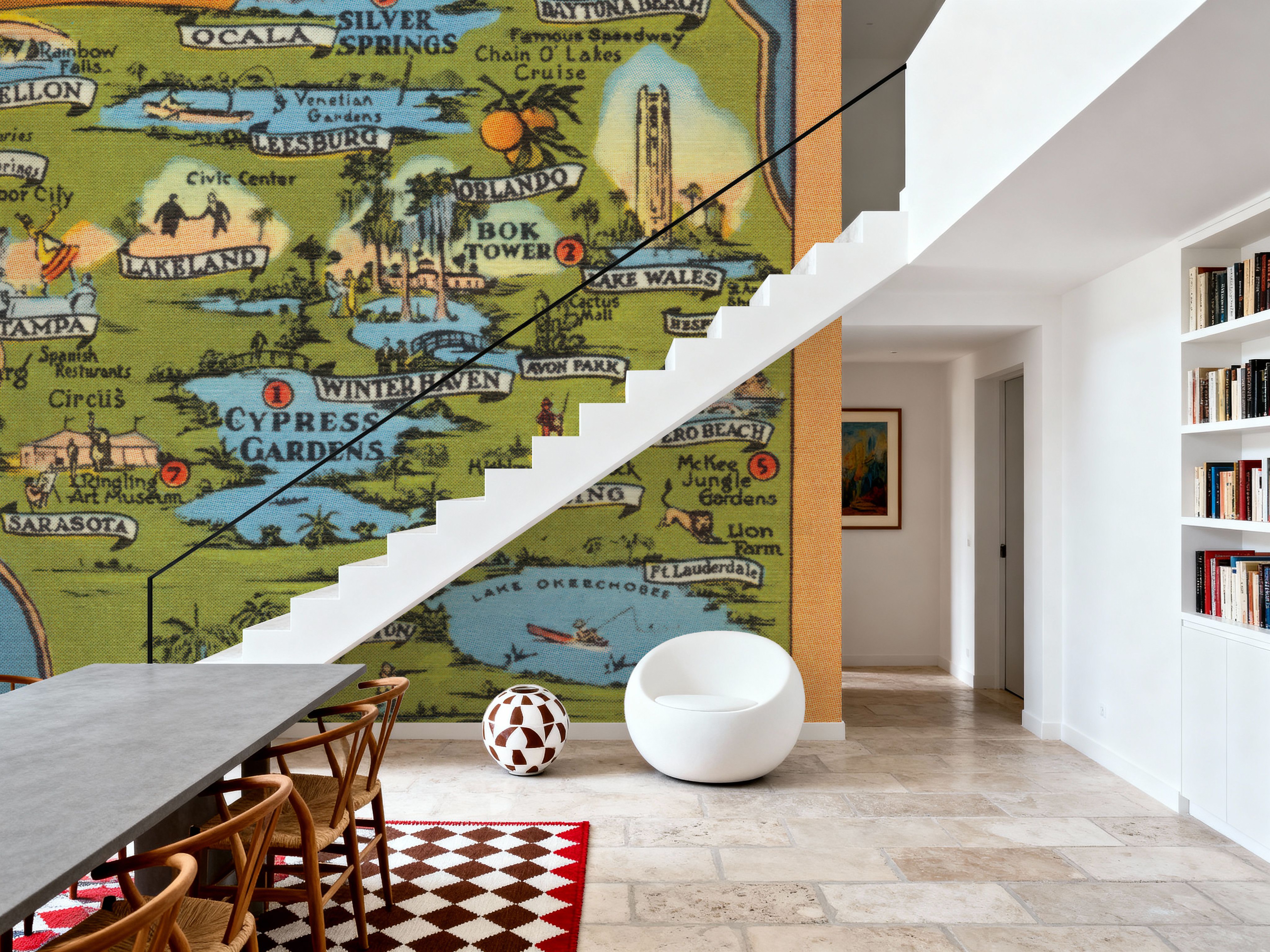 Vintage South Florida Map