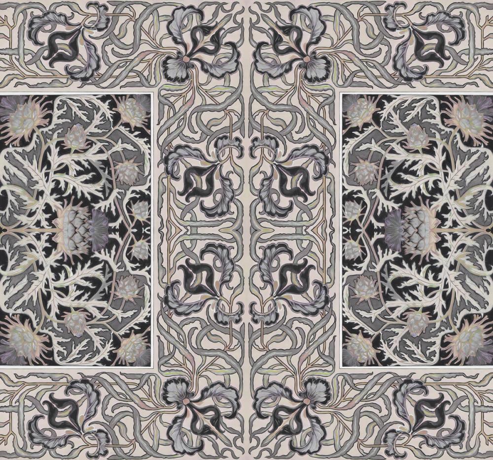 Iris & Thistle Ornament, Midnight