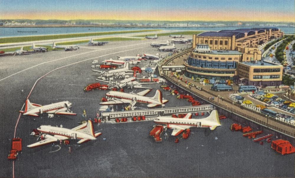 Greetings from the Airport - Screenprint Postcard