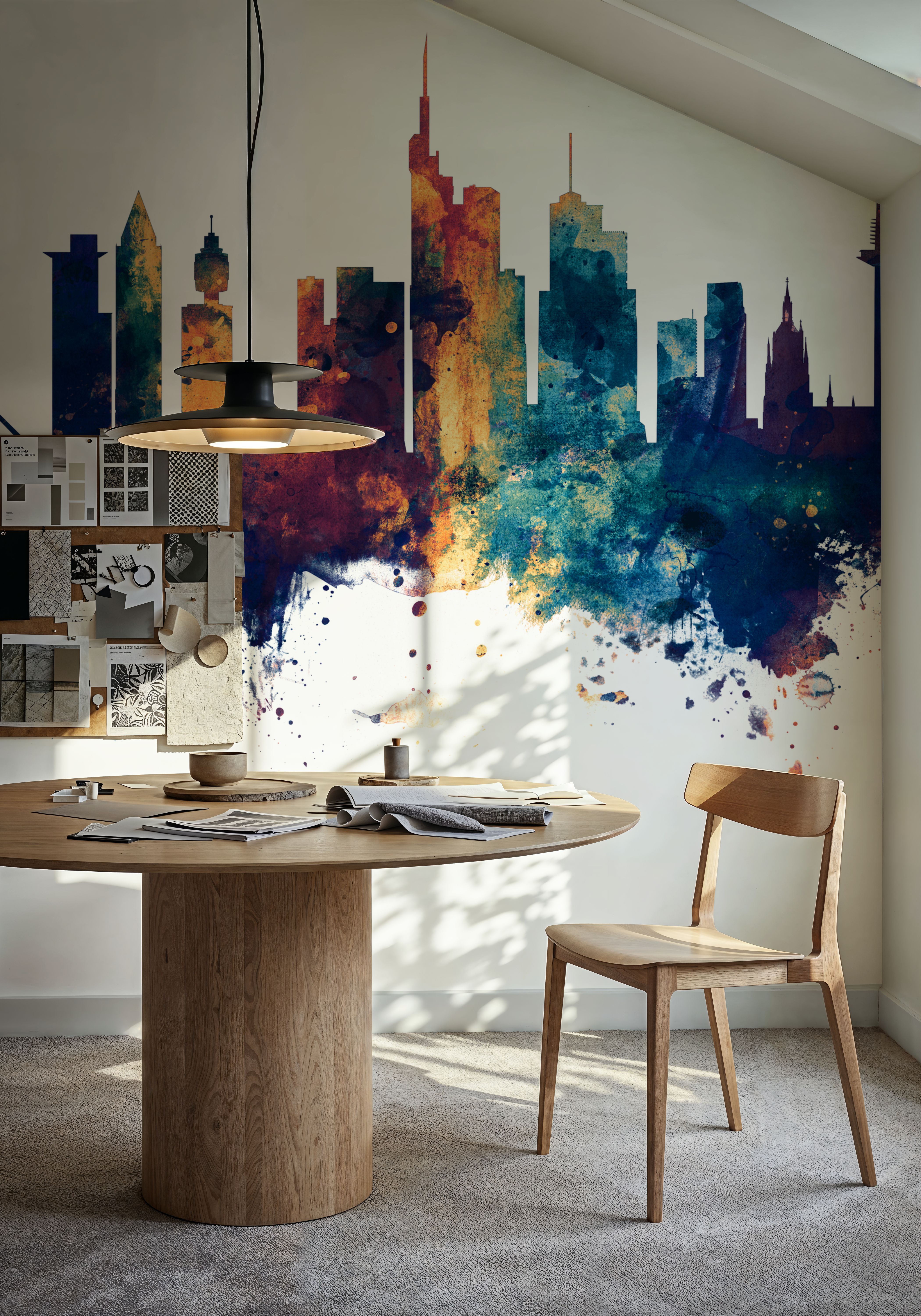 Frankfurt Skyline Blue & Bronze