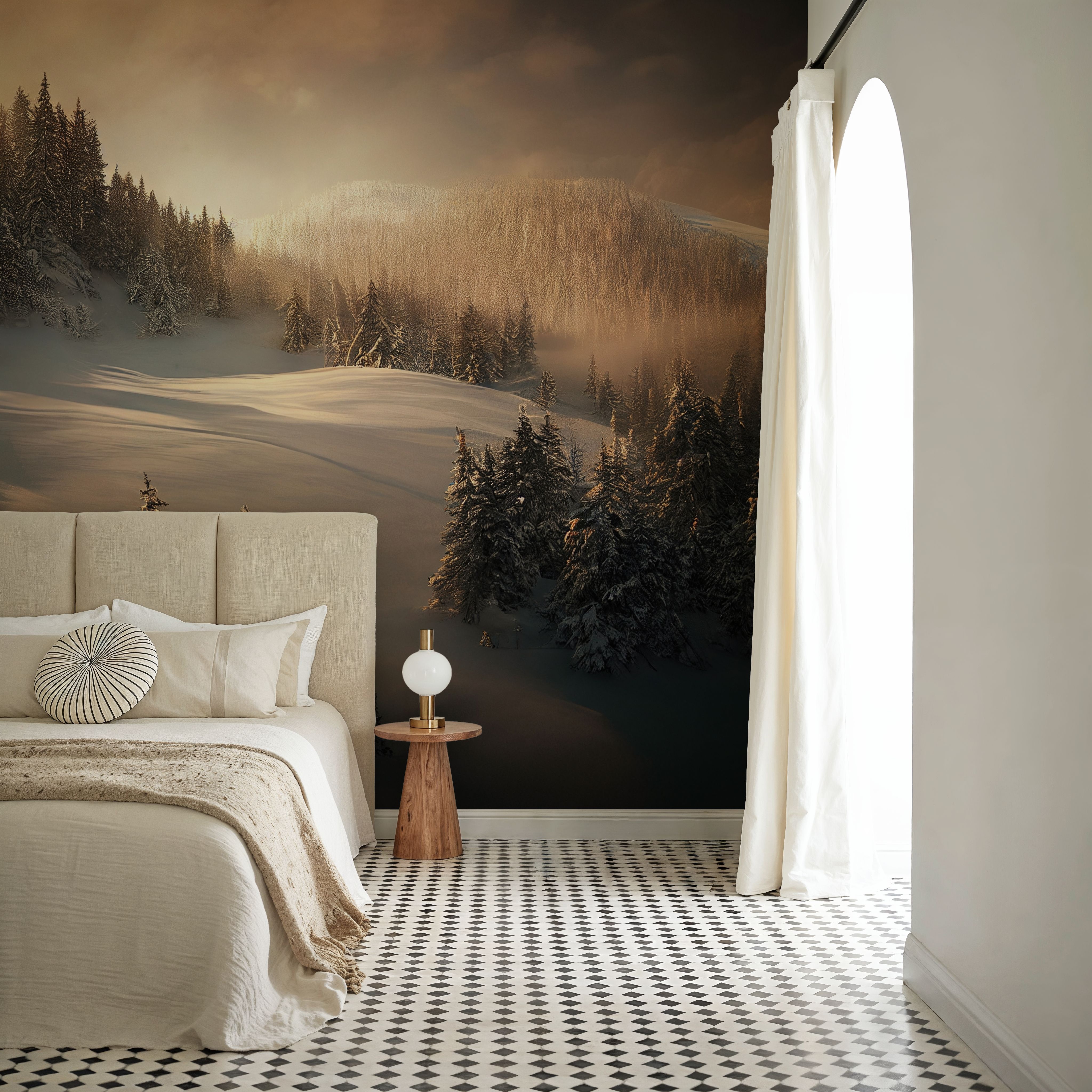 Snow Sunset Illustration