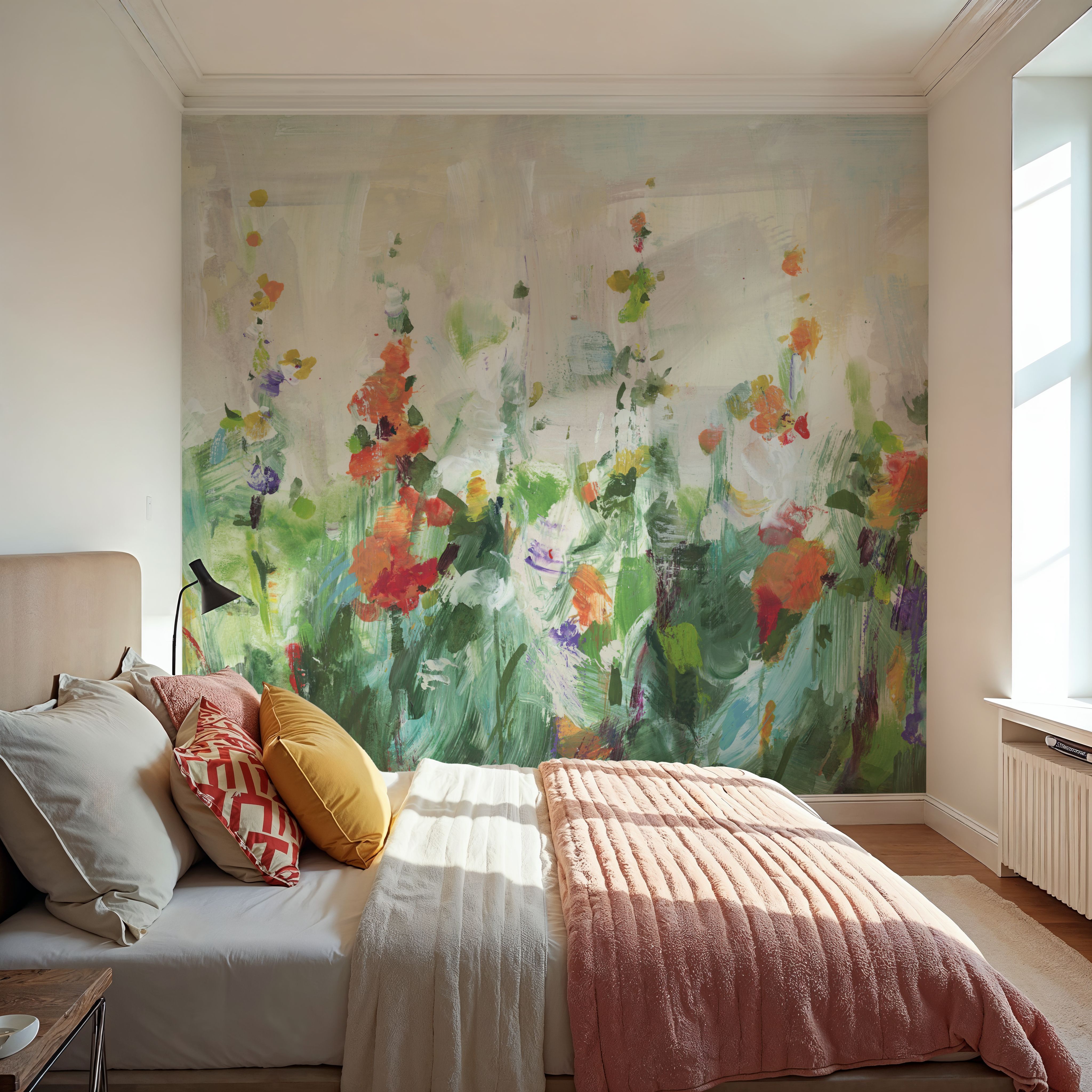 Row of Bright Flowers