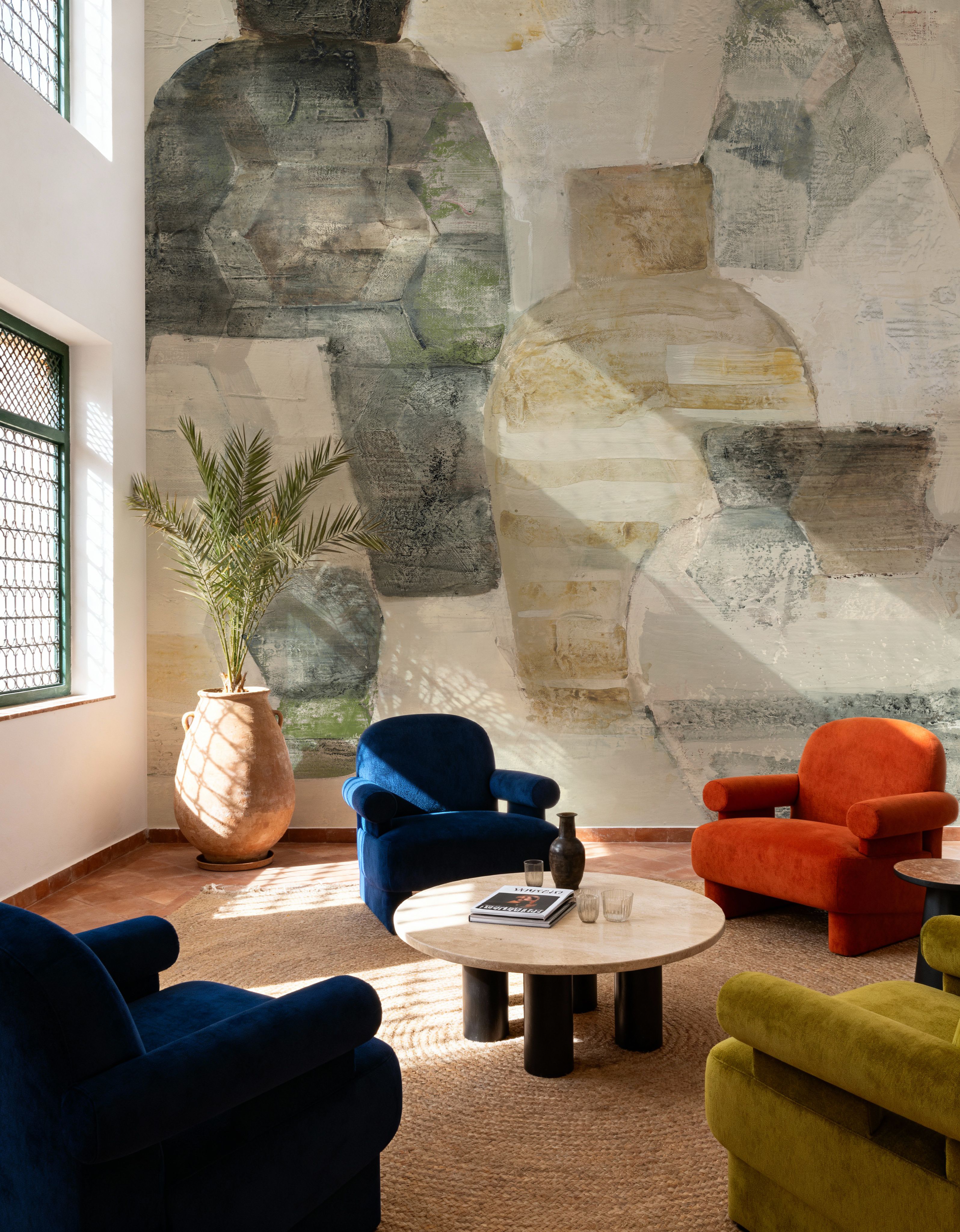 Wall Mural - Farmhouse Still Life with Lime - Abstract Contemporary mural wallpaper - Gray - Dining Room - Wallism US