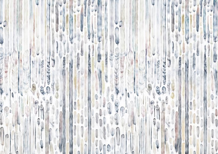 Feather Wall Blue