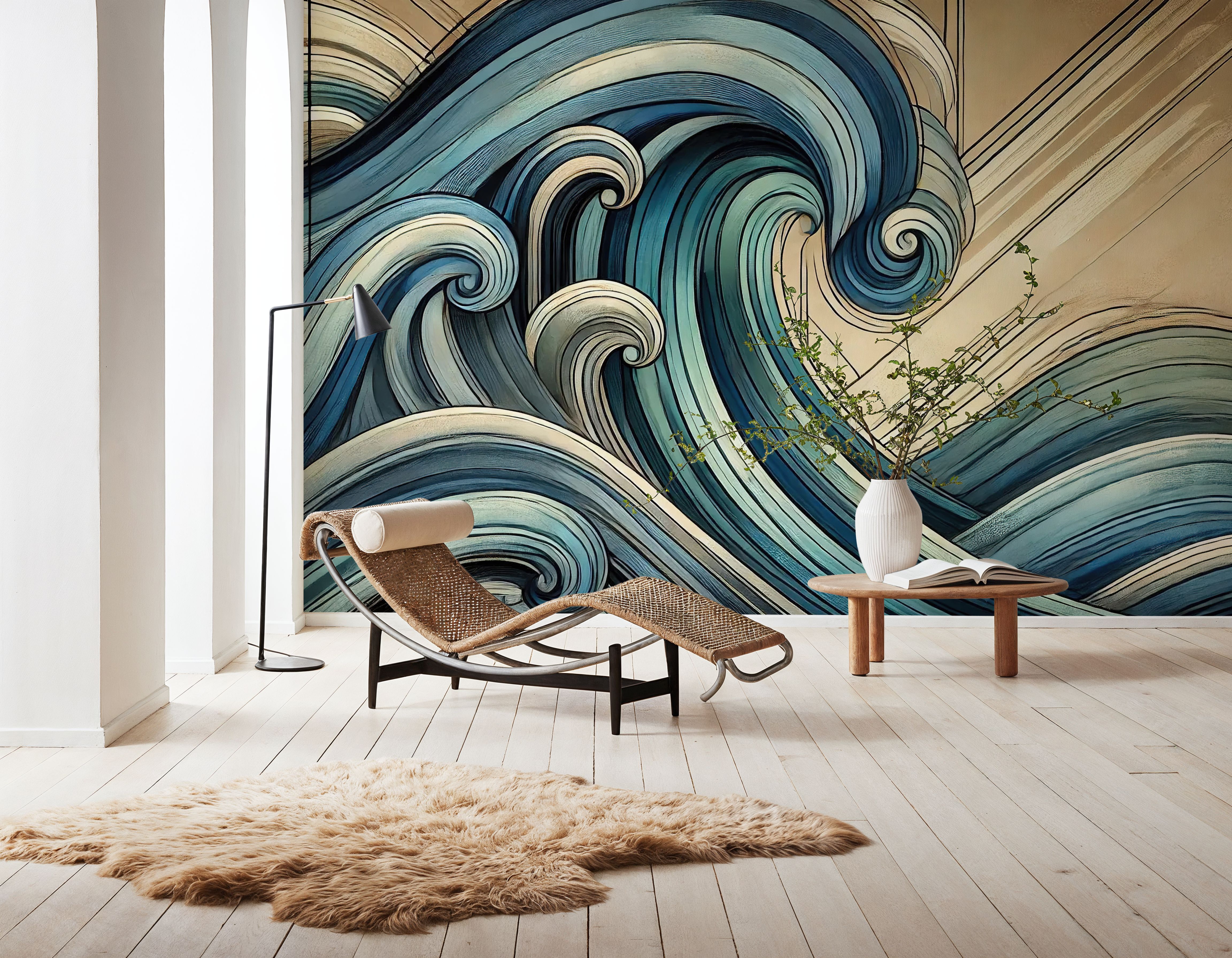 Ocean Waves in Art Deco