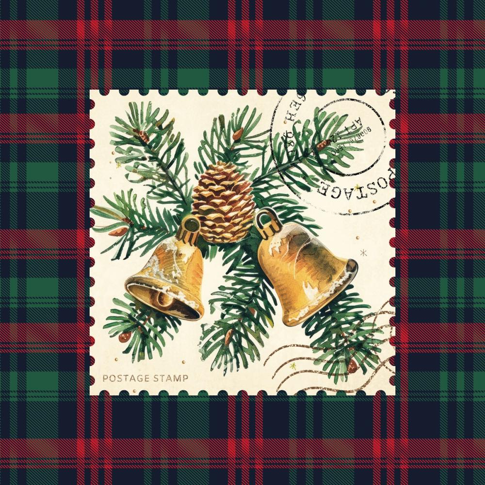 Plaid Christmas Stamp I