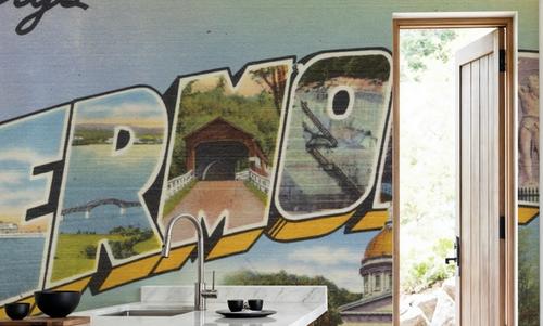 Greetings from Vermont State - Screenprint Postcard