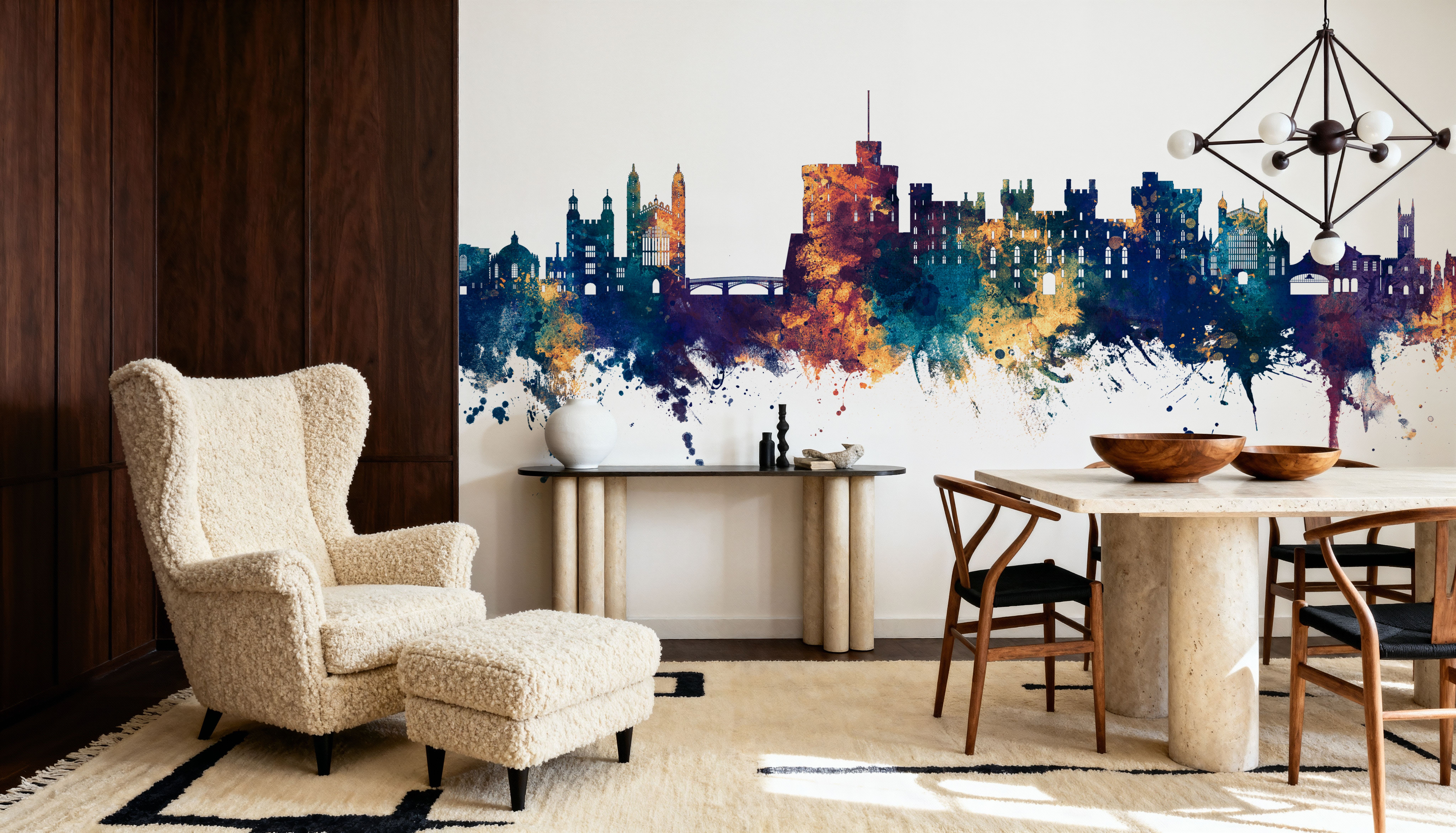 Windsor England Skyline Blue & Bronze