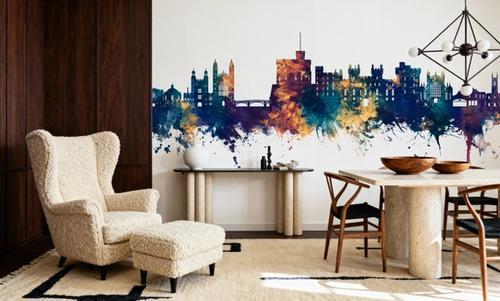 Windsor England Skyline Blue & Bronze