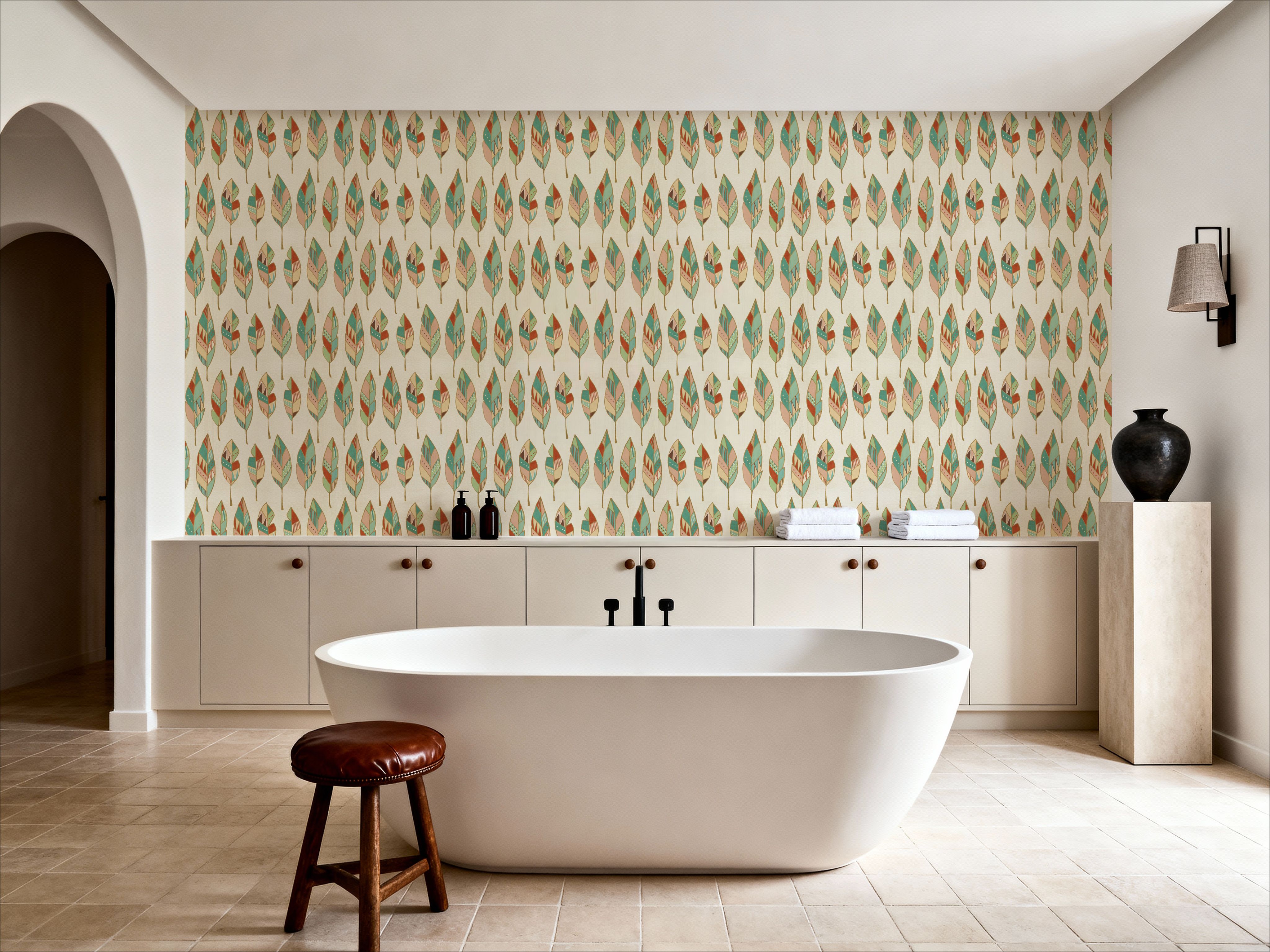 Southwestern Feathers White