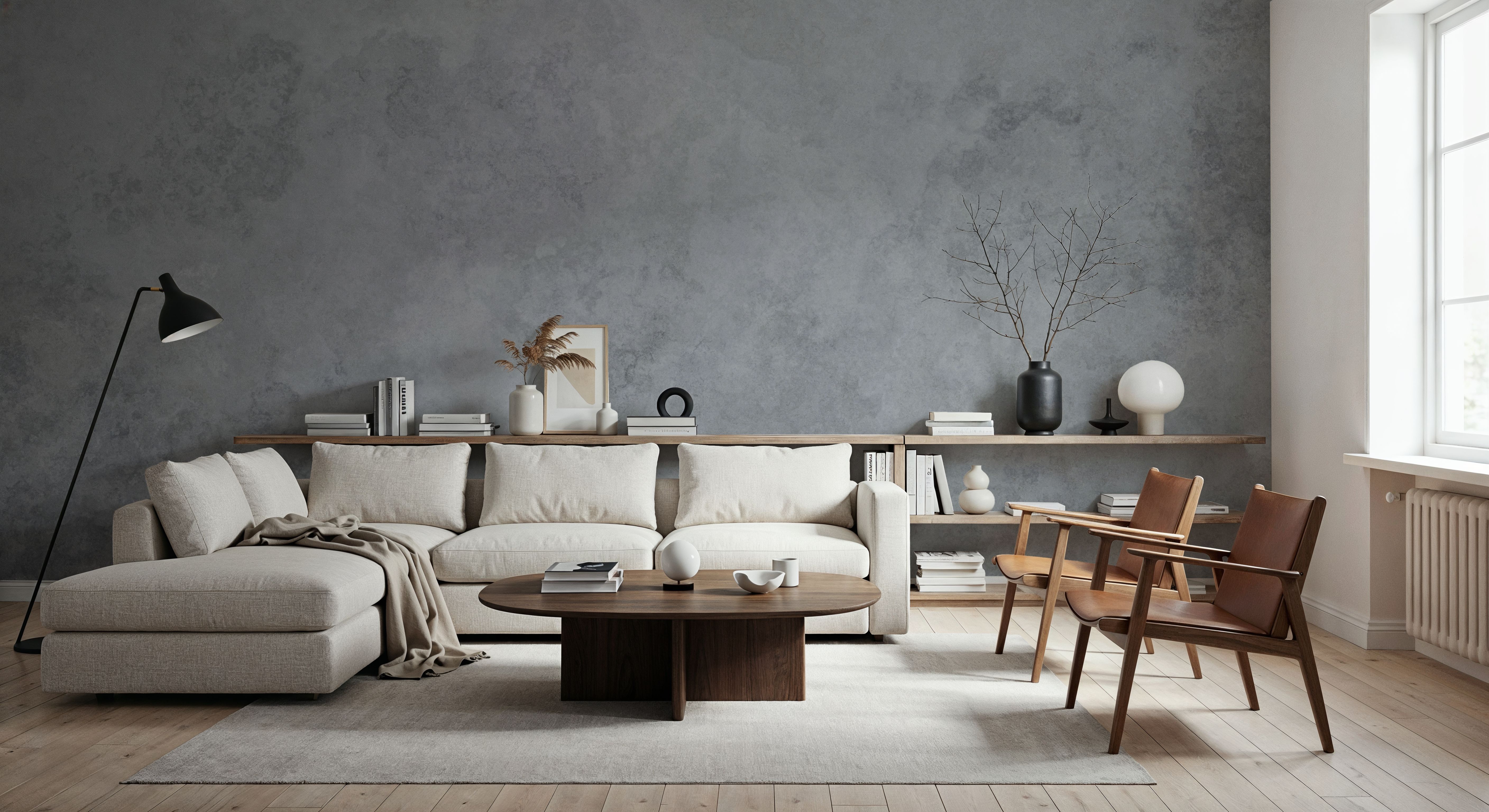 Subtle Plaster Wall, Grey