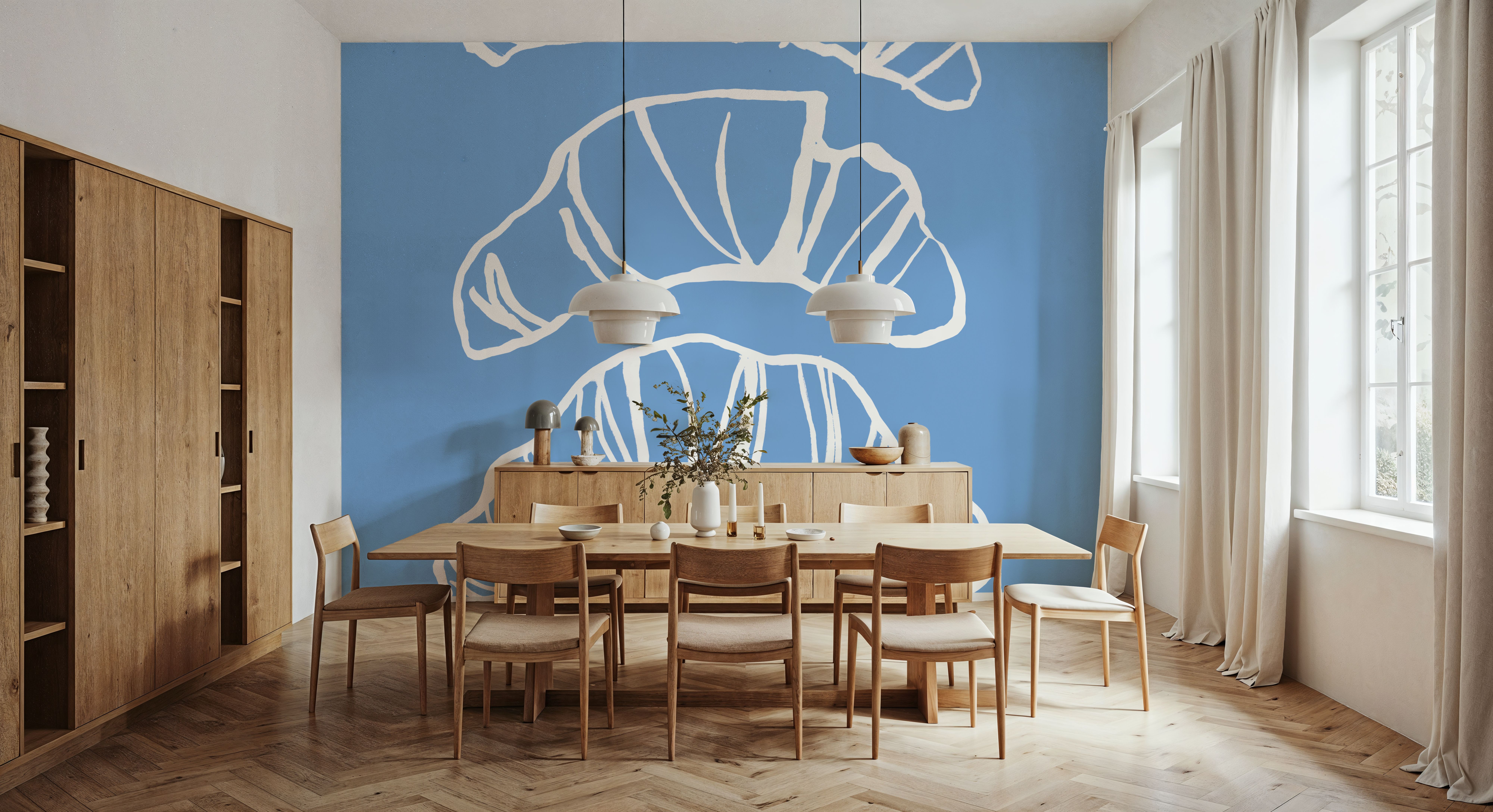 Breakfast Doodles VI Blue