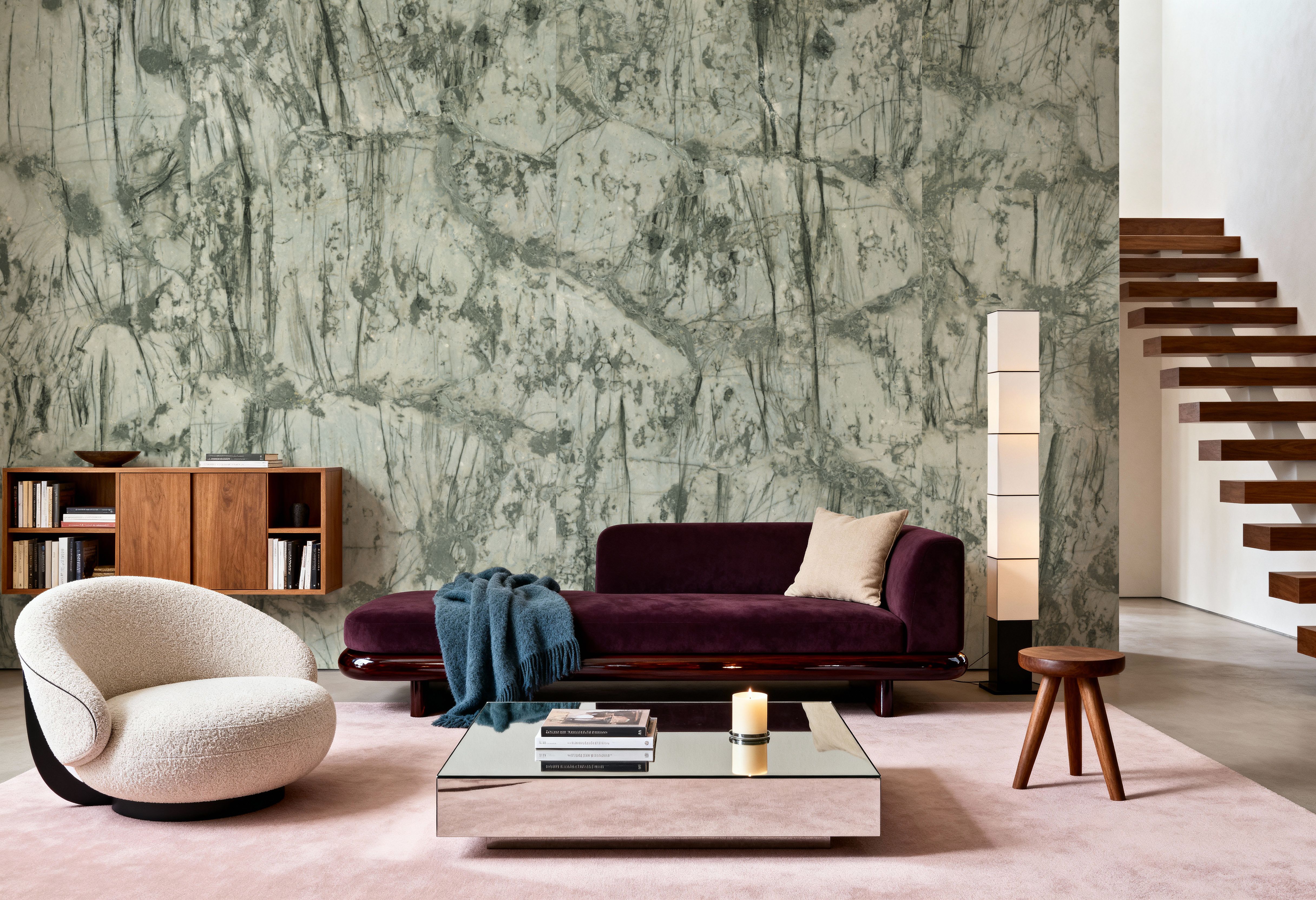 Green Strokes Marble