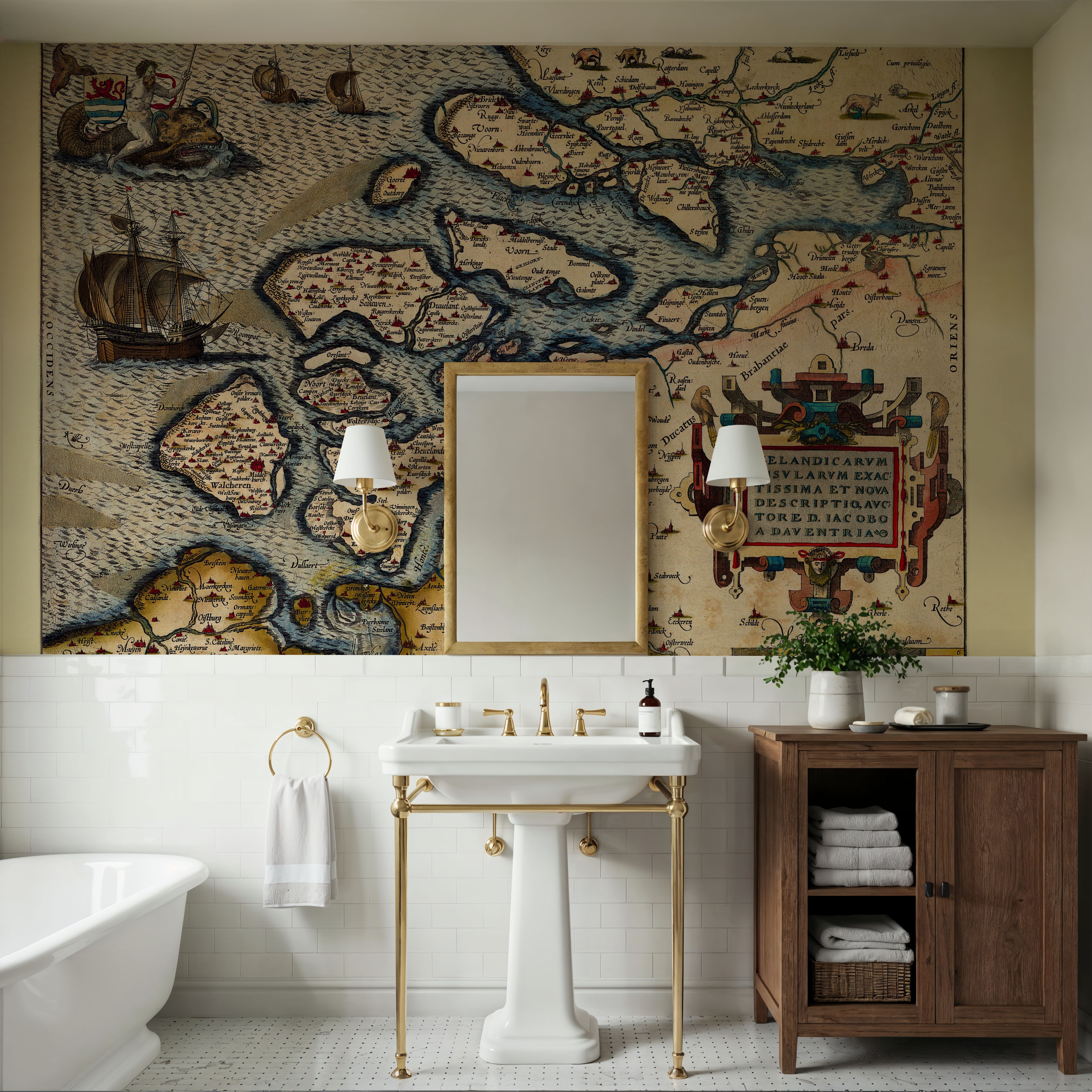 Old Map of The Netherlands, No.I, 1570