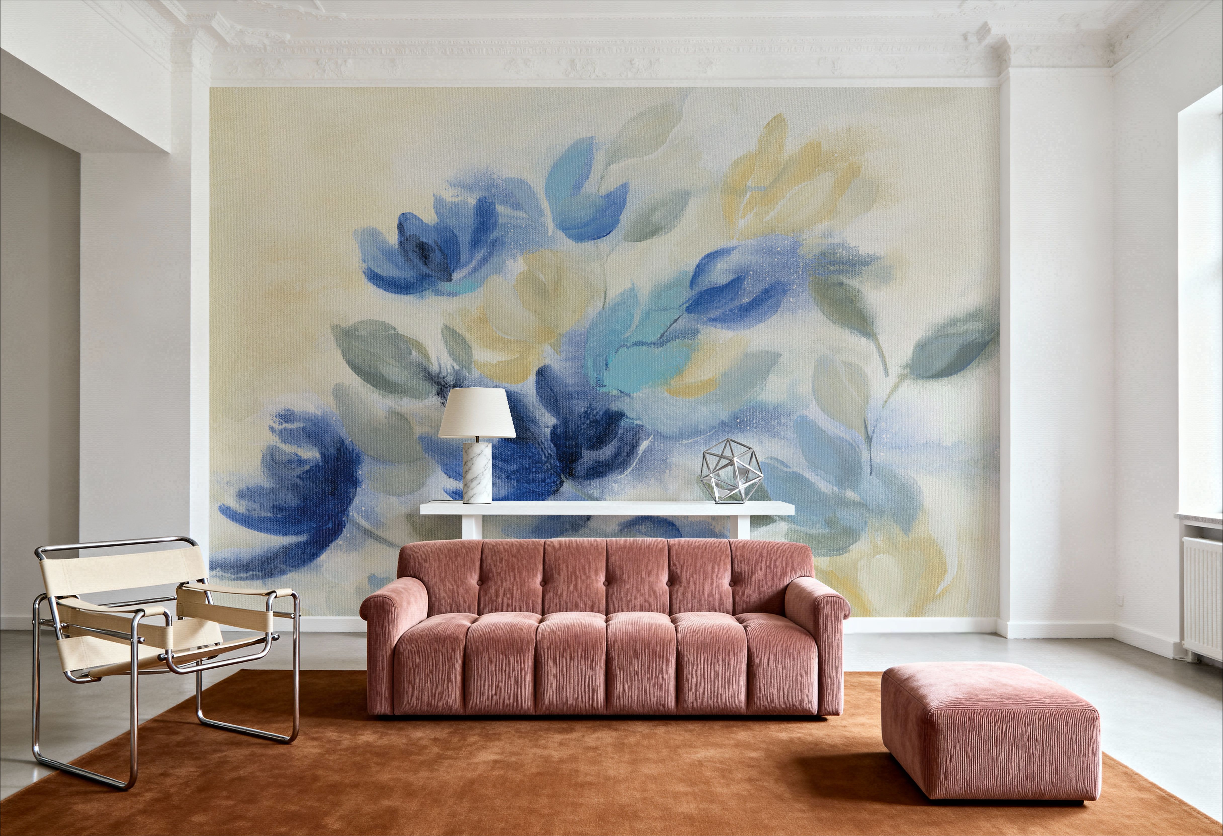 Sapphire Blue Floral I