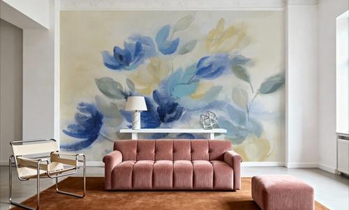 Sapphire Blue Floral I