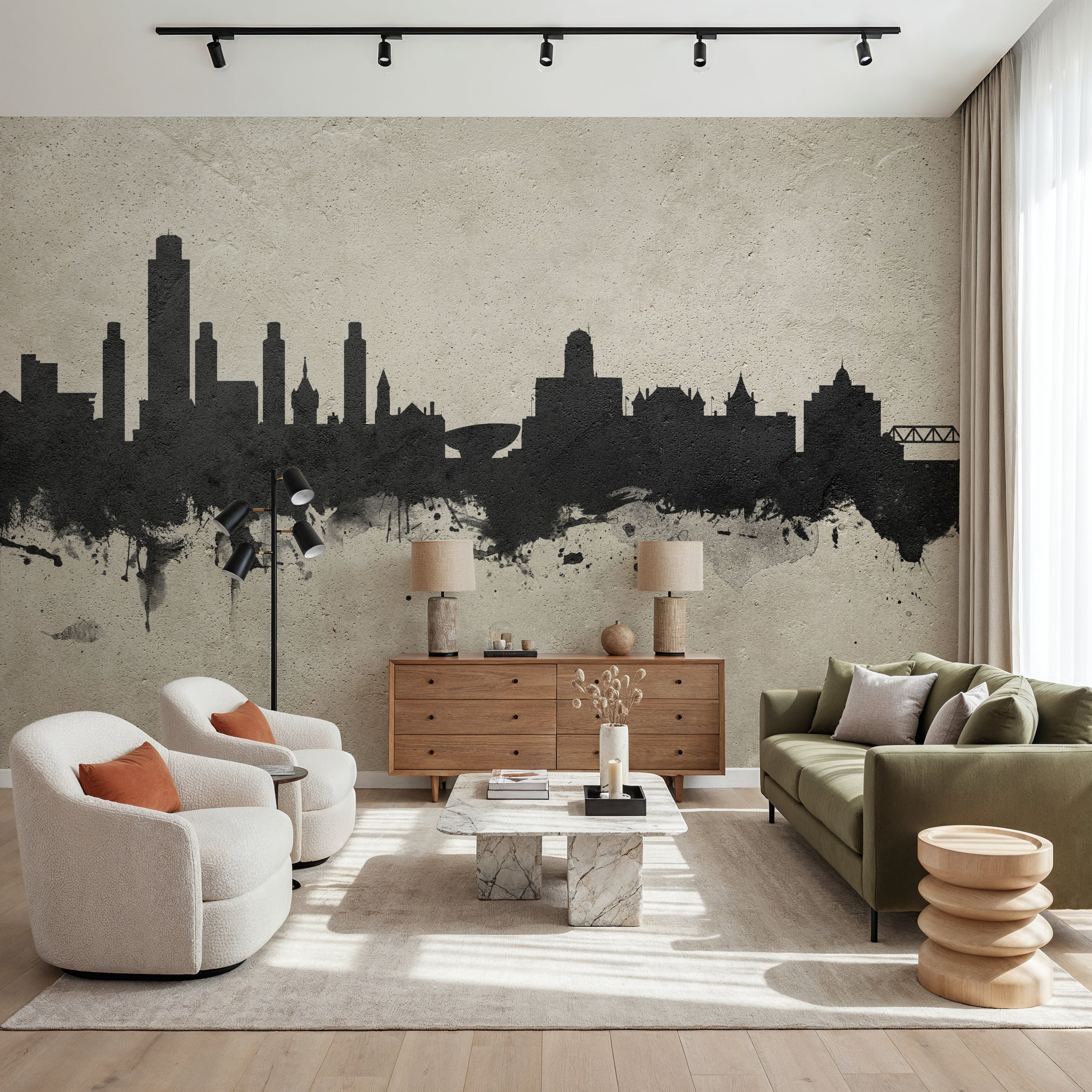 Albany New York Skyline Concrete