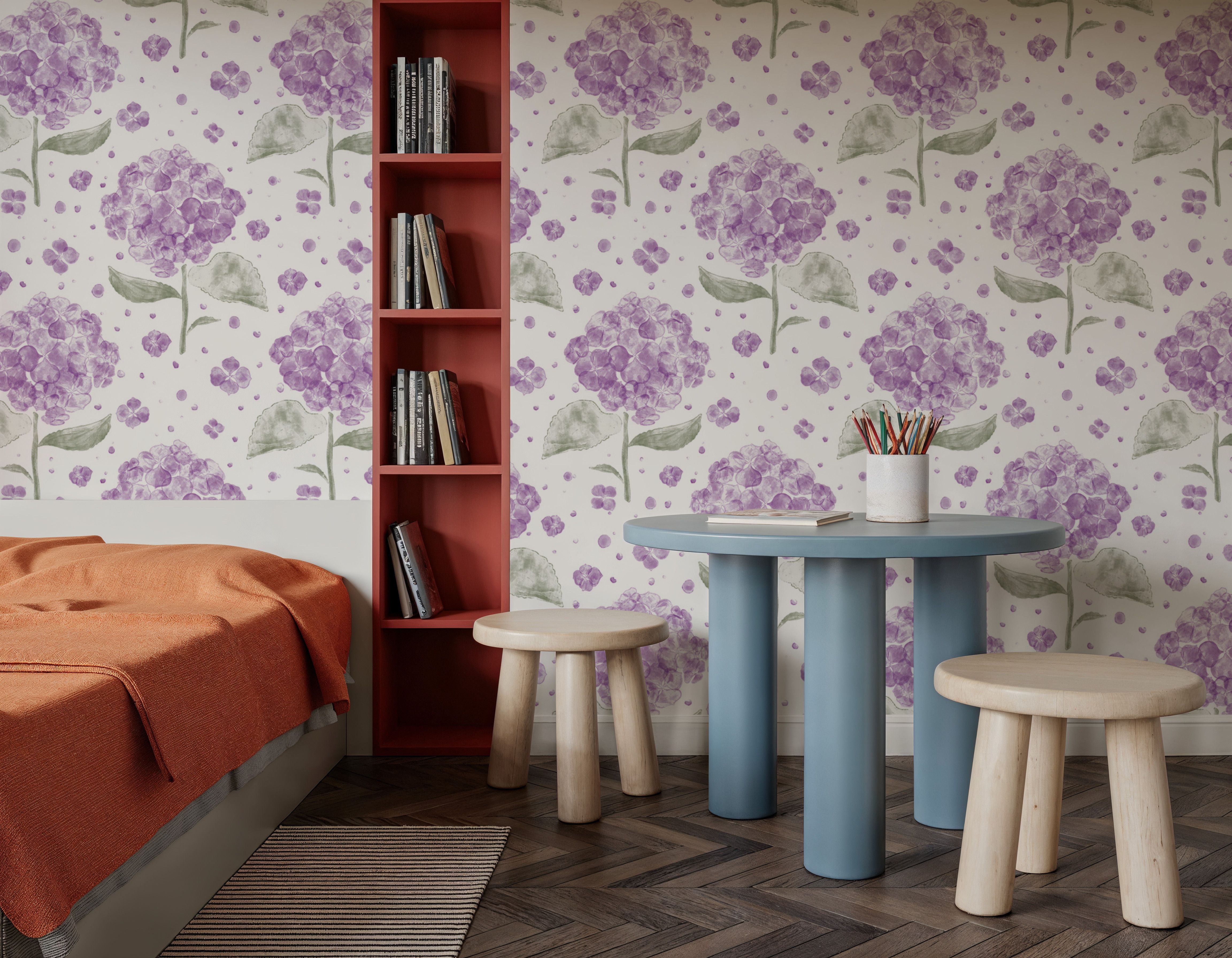 Hydrangea in The Air, Purple