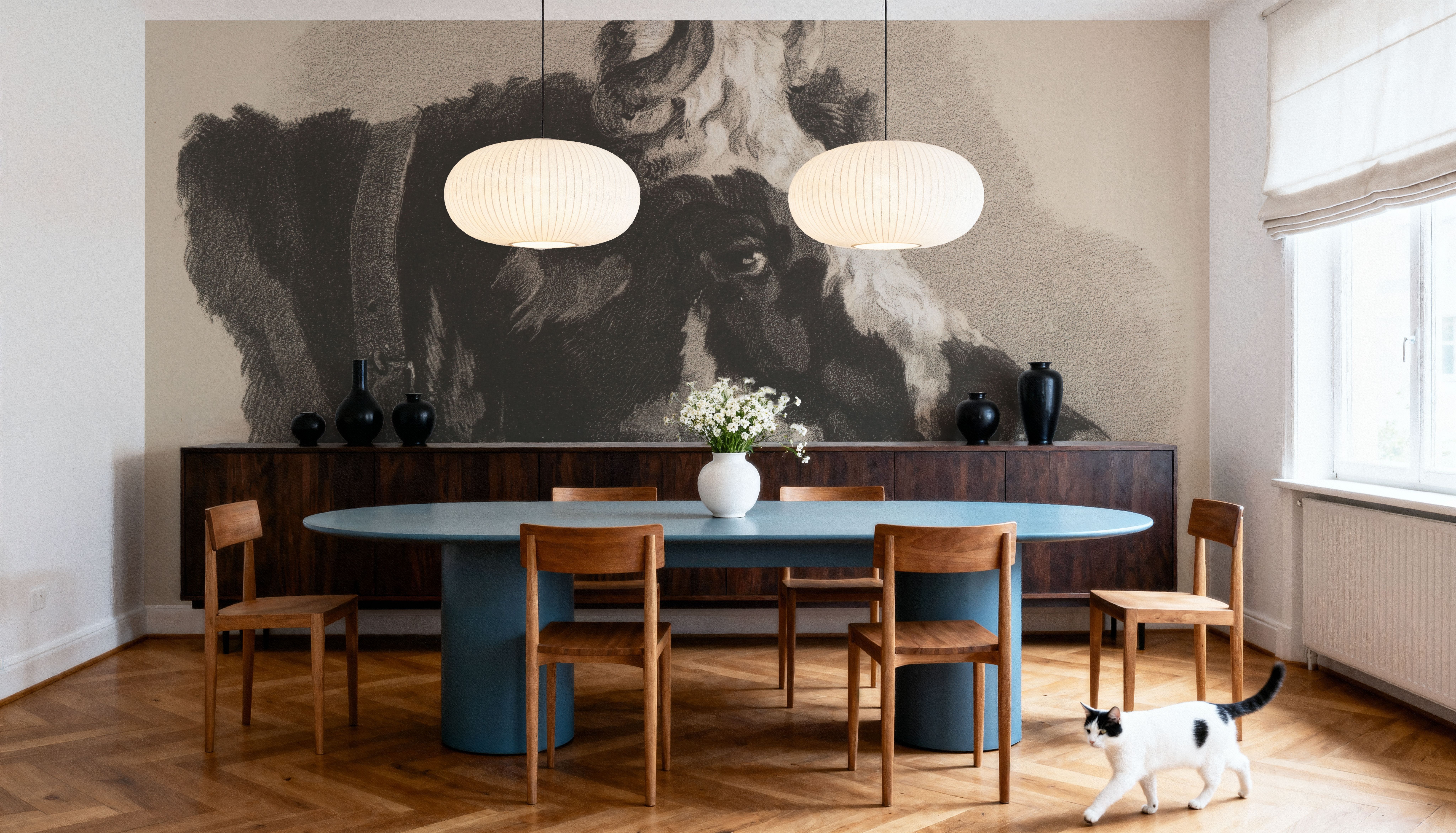 Farm Sketch II, Wallpaper