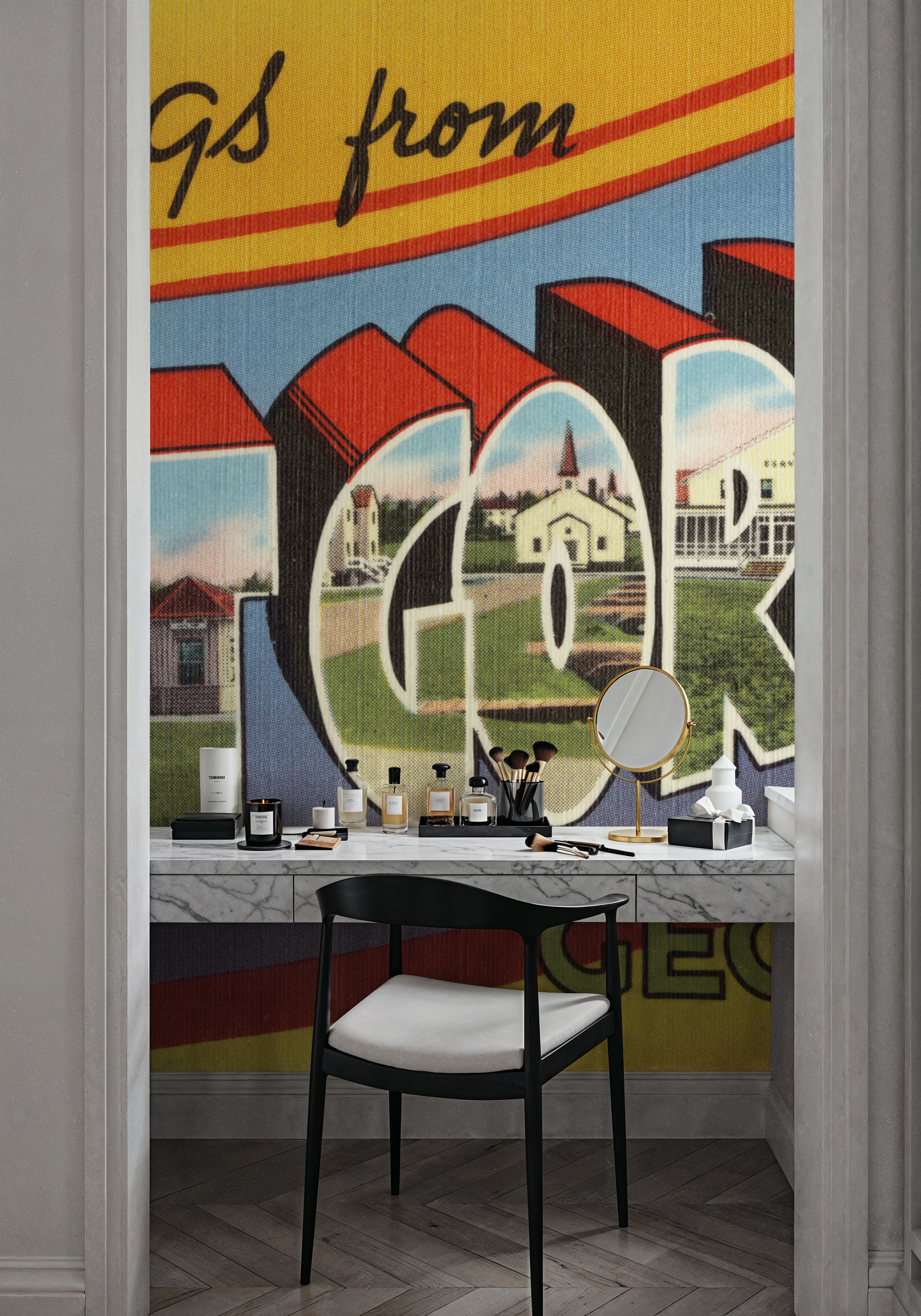 Greetings from Fort Gordon - Screenprint Postcard