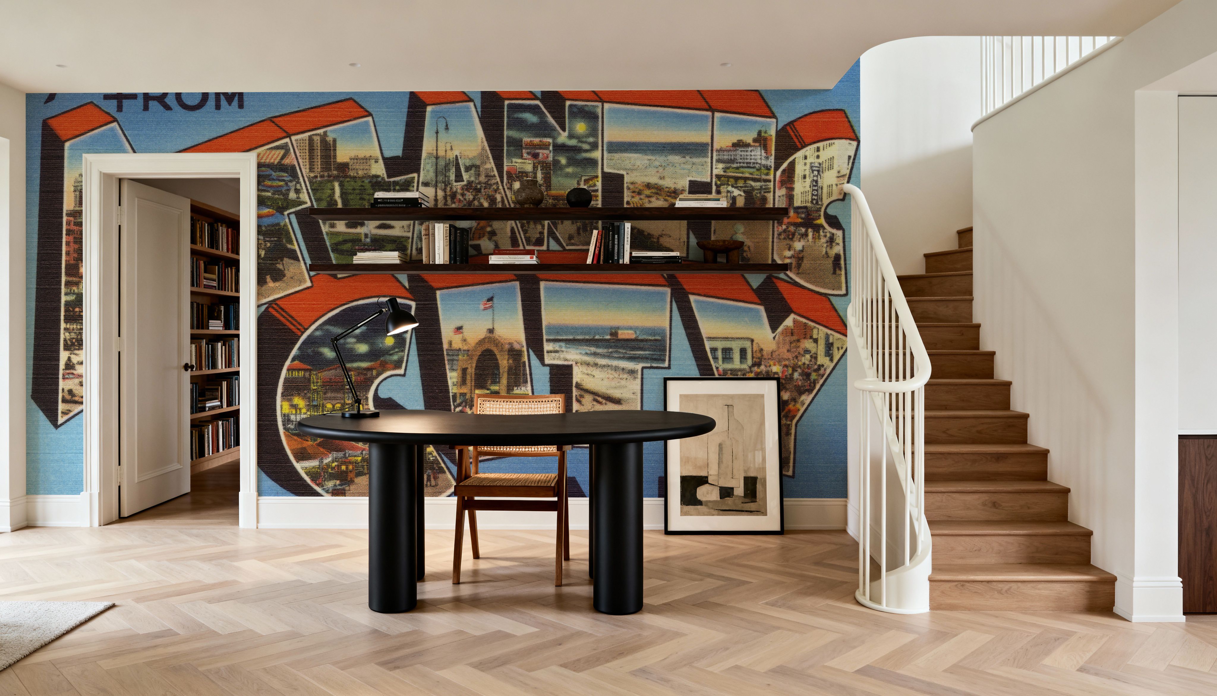 Greetings from Atlantic City - Screenprint Postcard