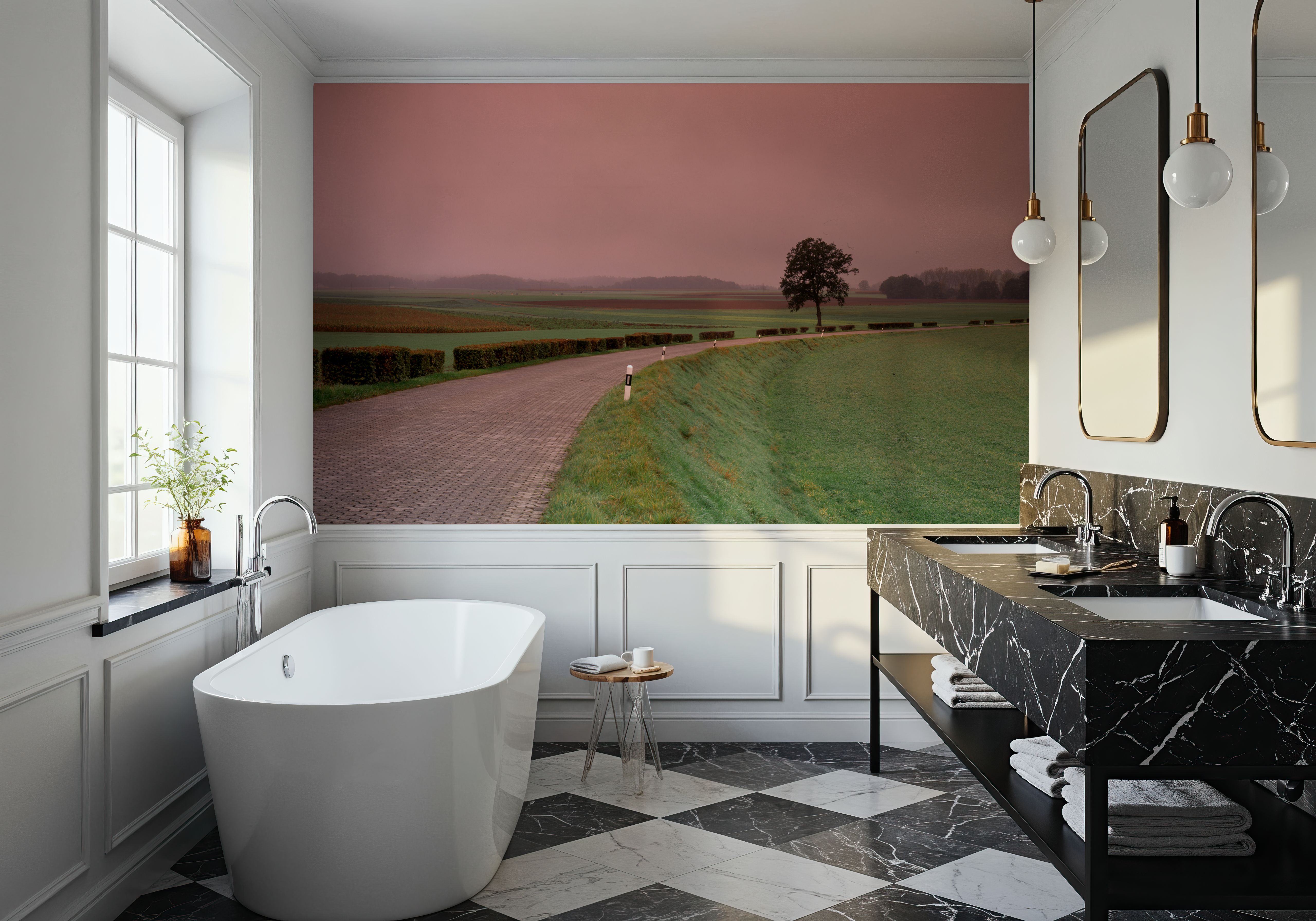 Country Path Sunset, Papier peint