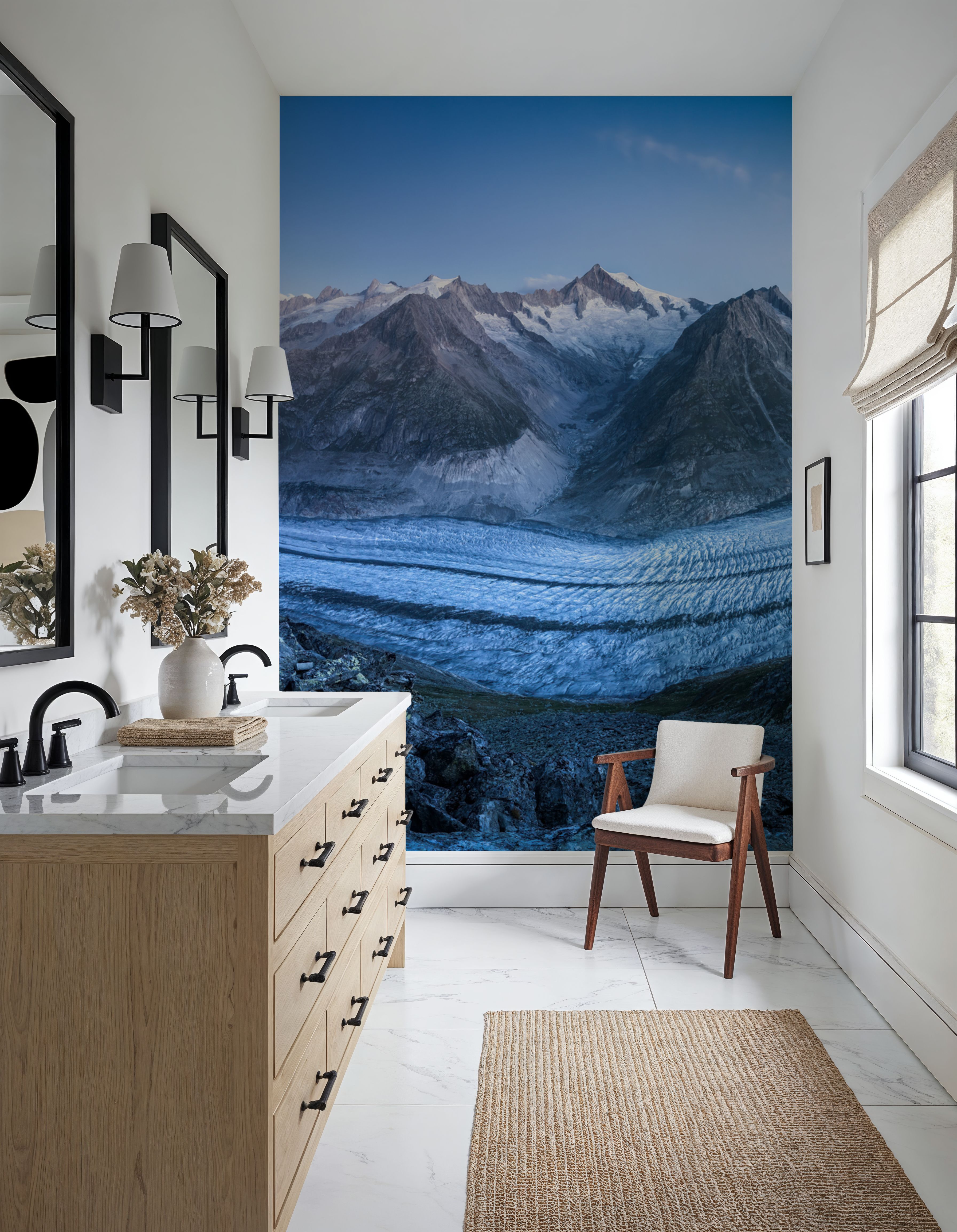 Aletsch Glacier Moon