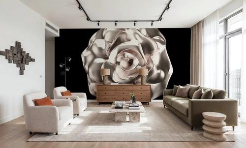 Metallic Rose in 3d Effect