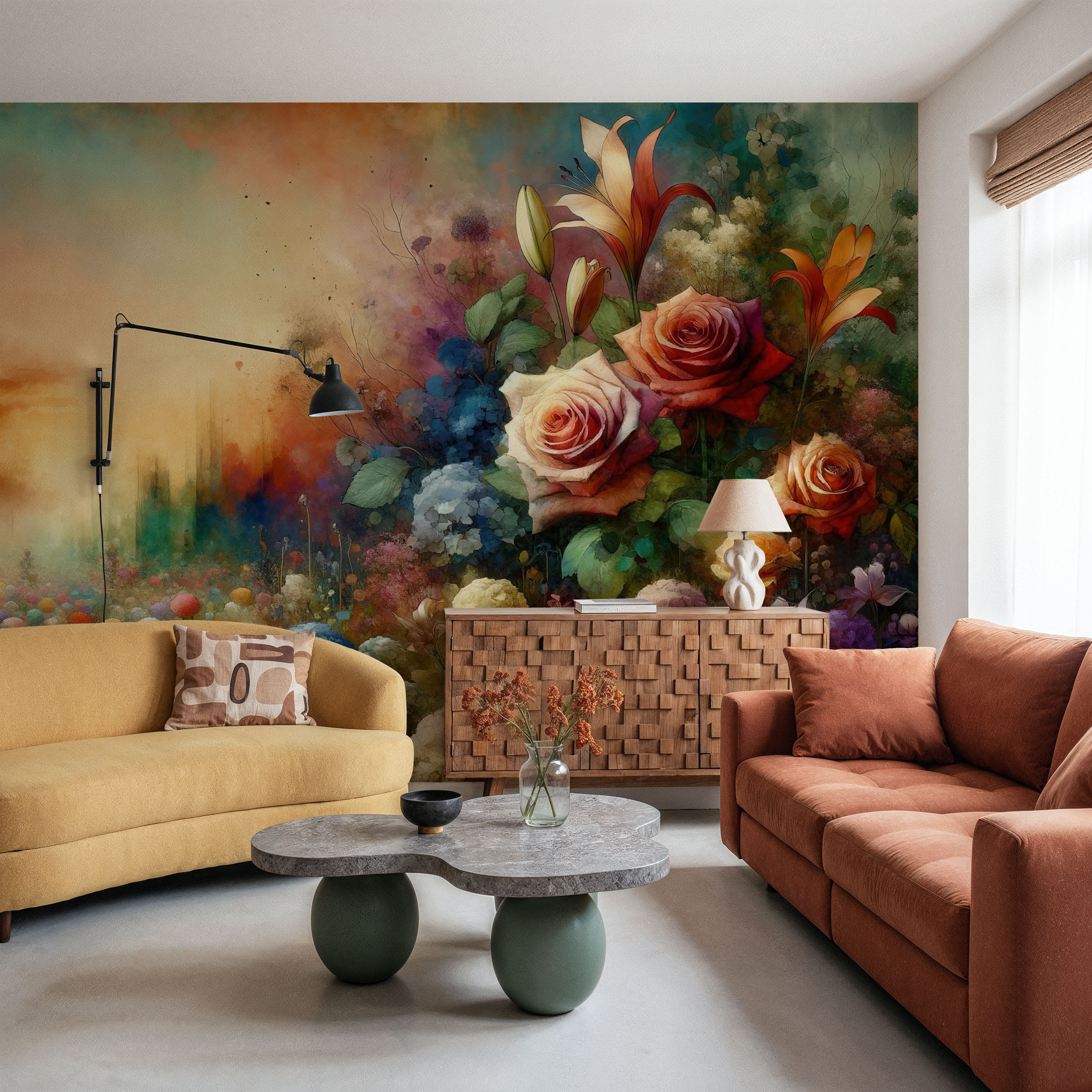 Watercolor Vintage Artistic Garden