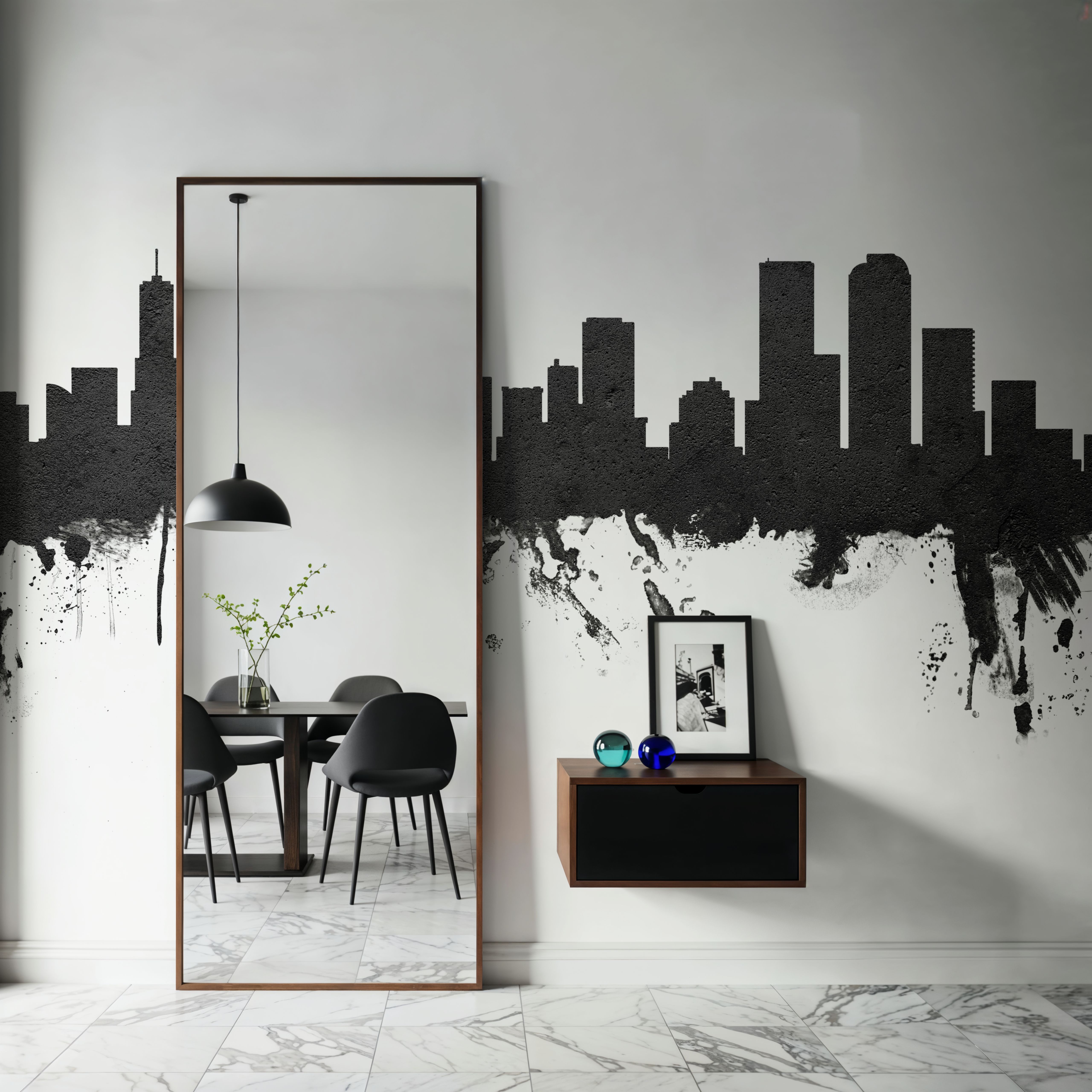 Denver Skyline Black & White