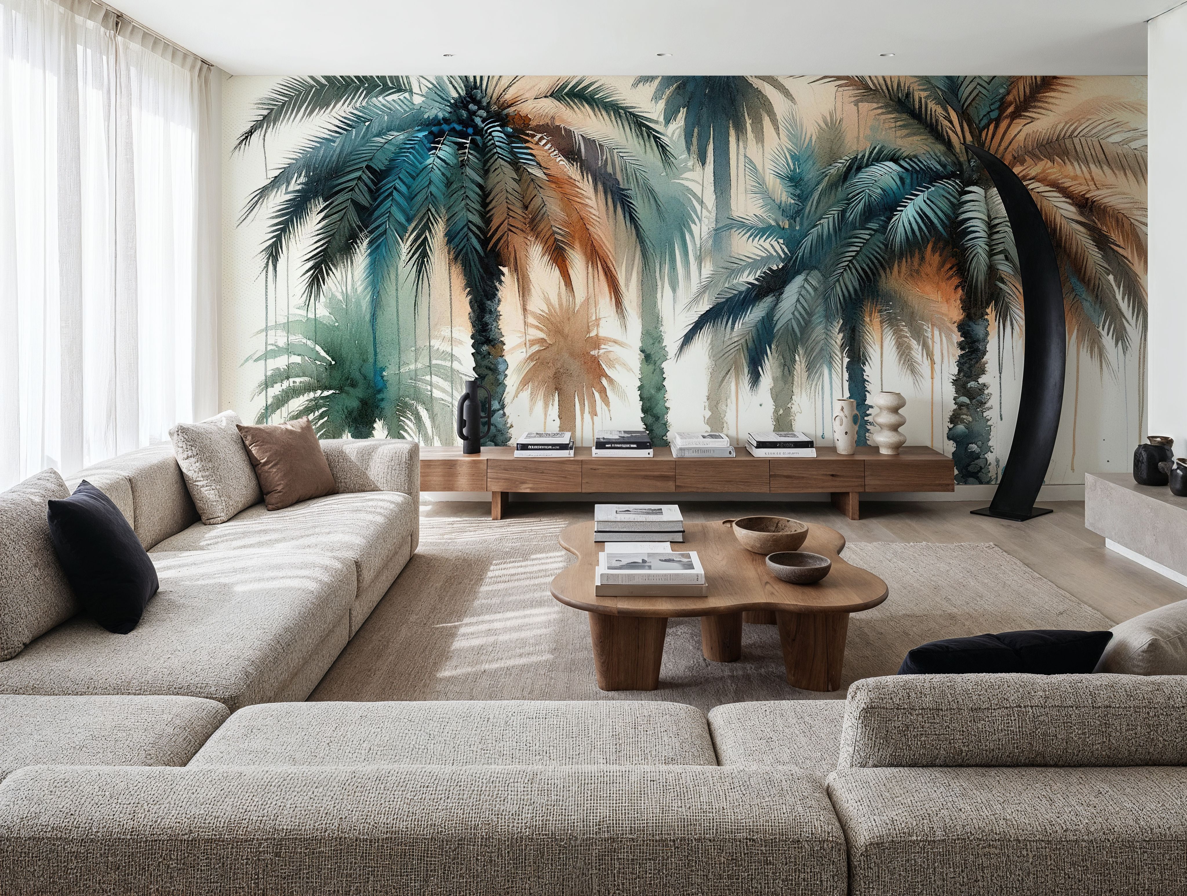 Palm Grove Watercolor