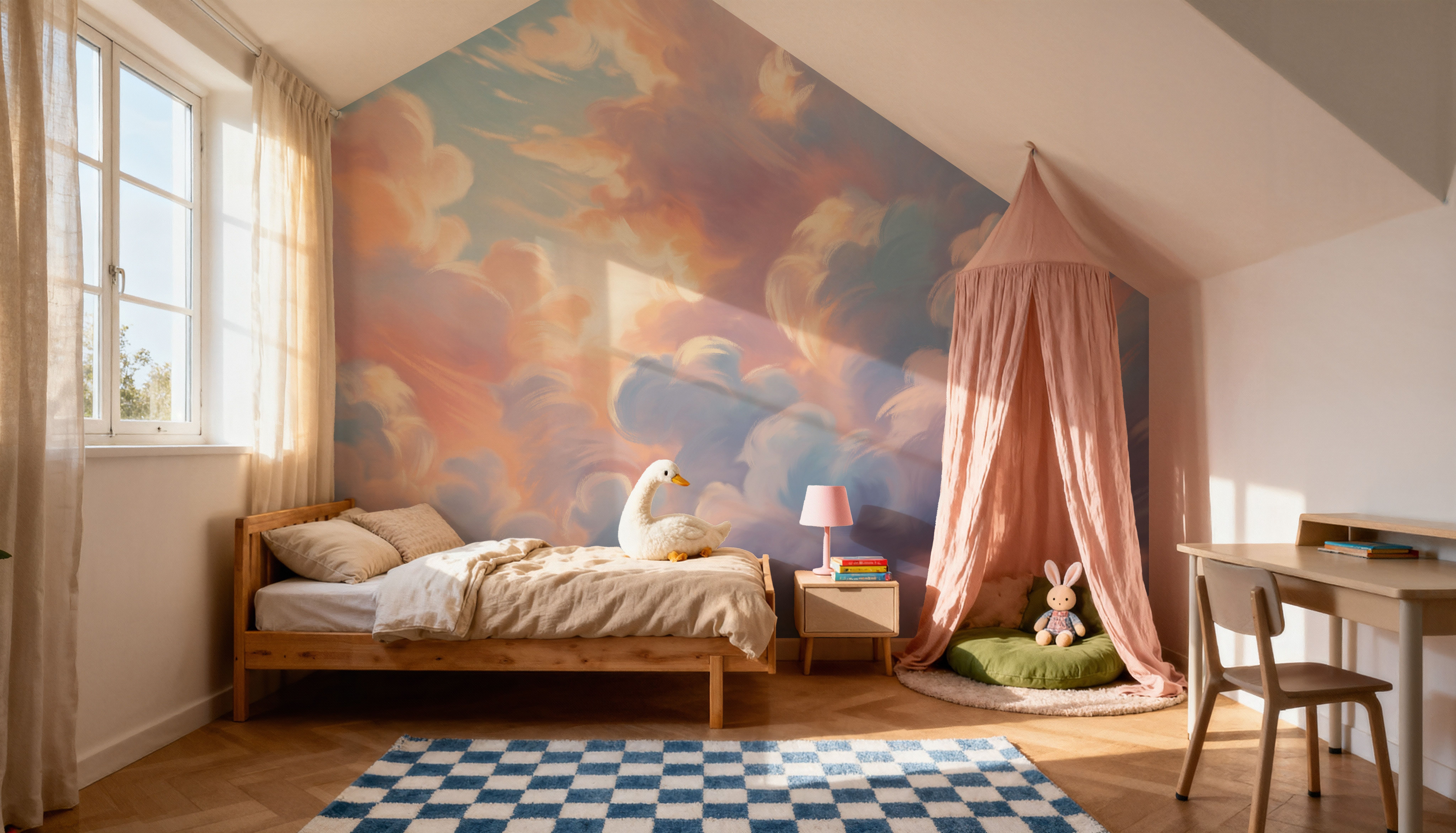 Clouding, Pink & Lavender